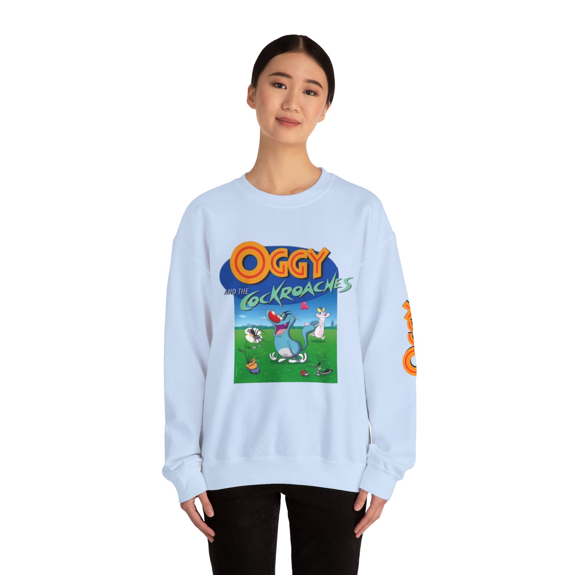 Oggy and the Cockroaches Crewneck Sweatshirt | Fun Gift for Fans, Cozy Apparel, Cartoon Sweatshirt, Casual Wear, Gift for Kids