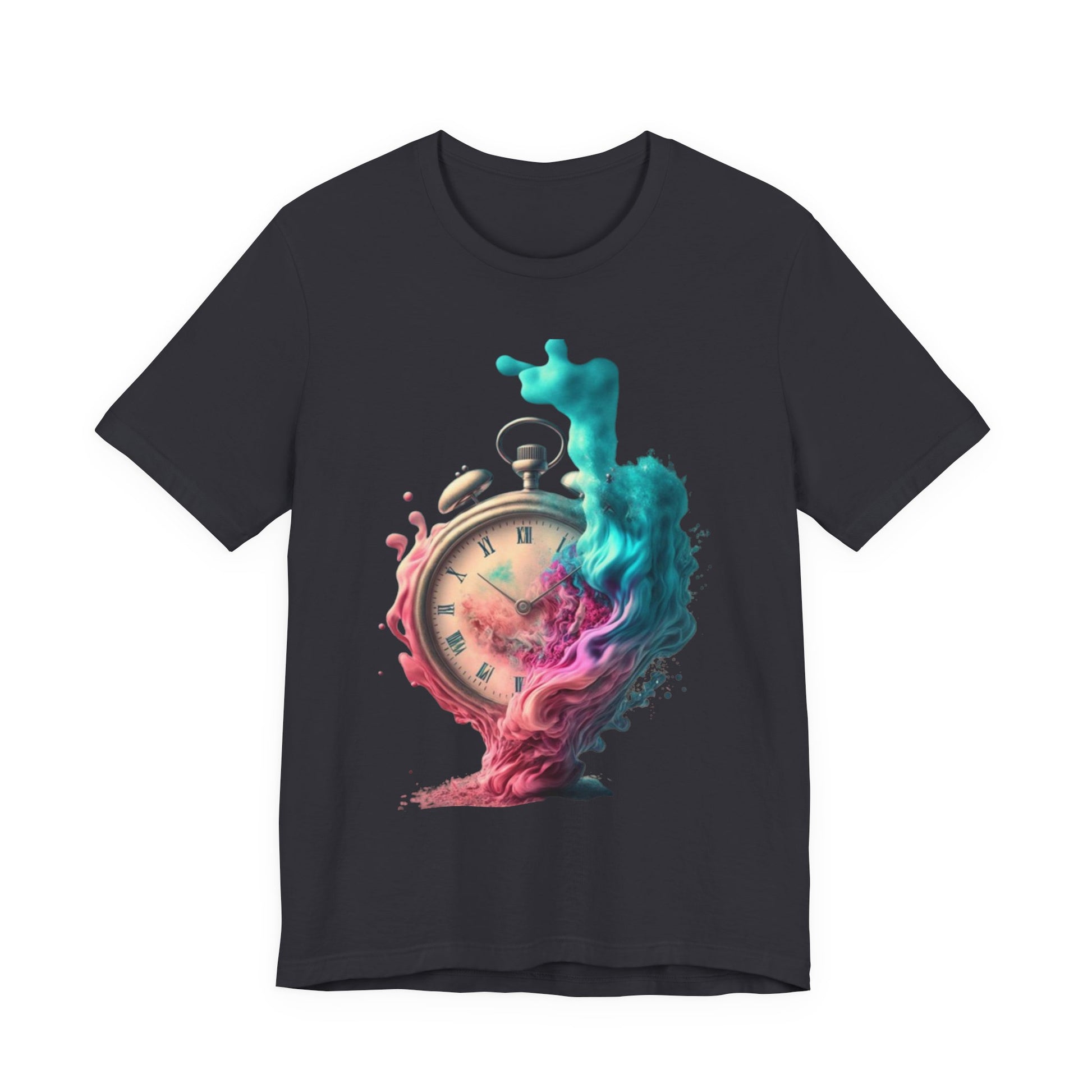 cool print Artistic Time Fluidity Unisex Tee - Trendy Graphic Shirt, Gift for Art Lovers, Unique T-Shirt for Casual Wear, Creative Birthday Gift, [...]