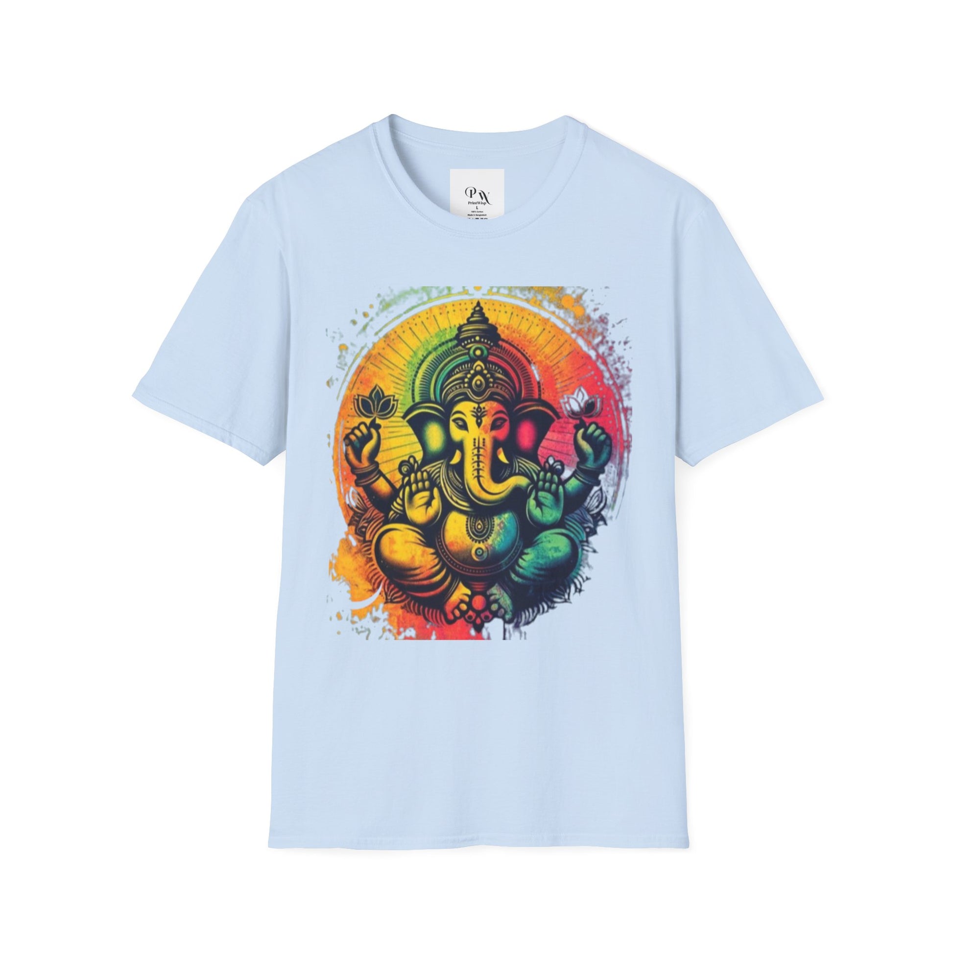 Ganesh T-Shirt, Spiritual Tee, Festival Apparel, Hindu Gifts, Artistic Shirt, Unique Clothing. Can also order in Bulk