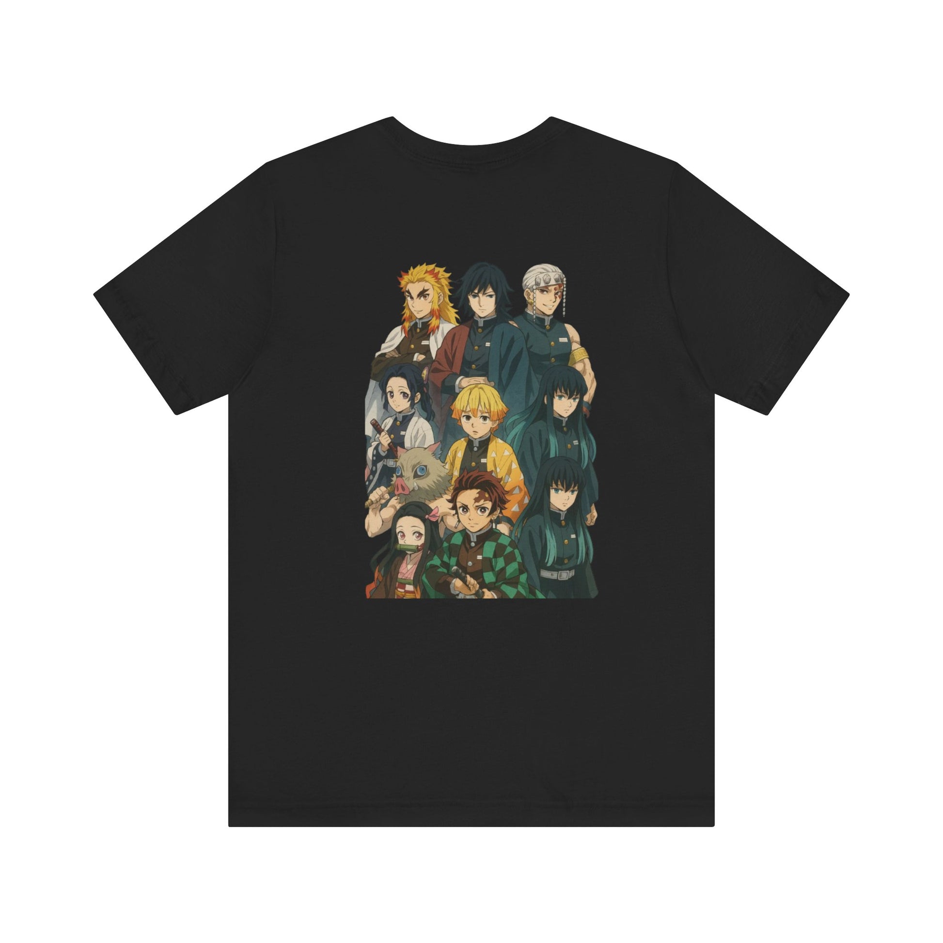 DEMON SLAYERS Anime Themed Unisex Jersey Tee, Graphic Tee, Casual Wear, Gift for Anime Lovers, Birthday Gift, Everyday Style