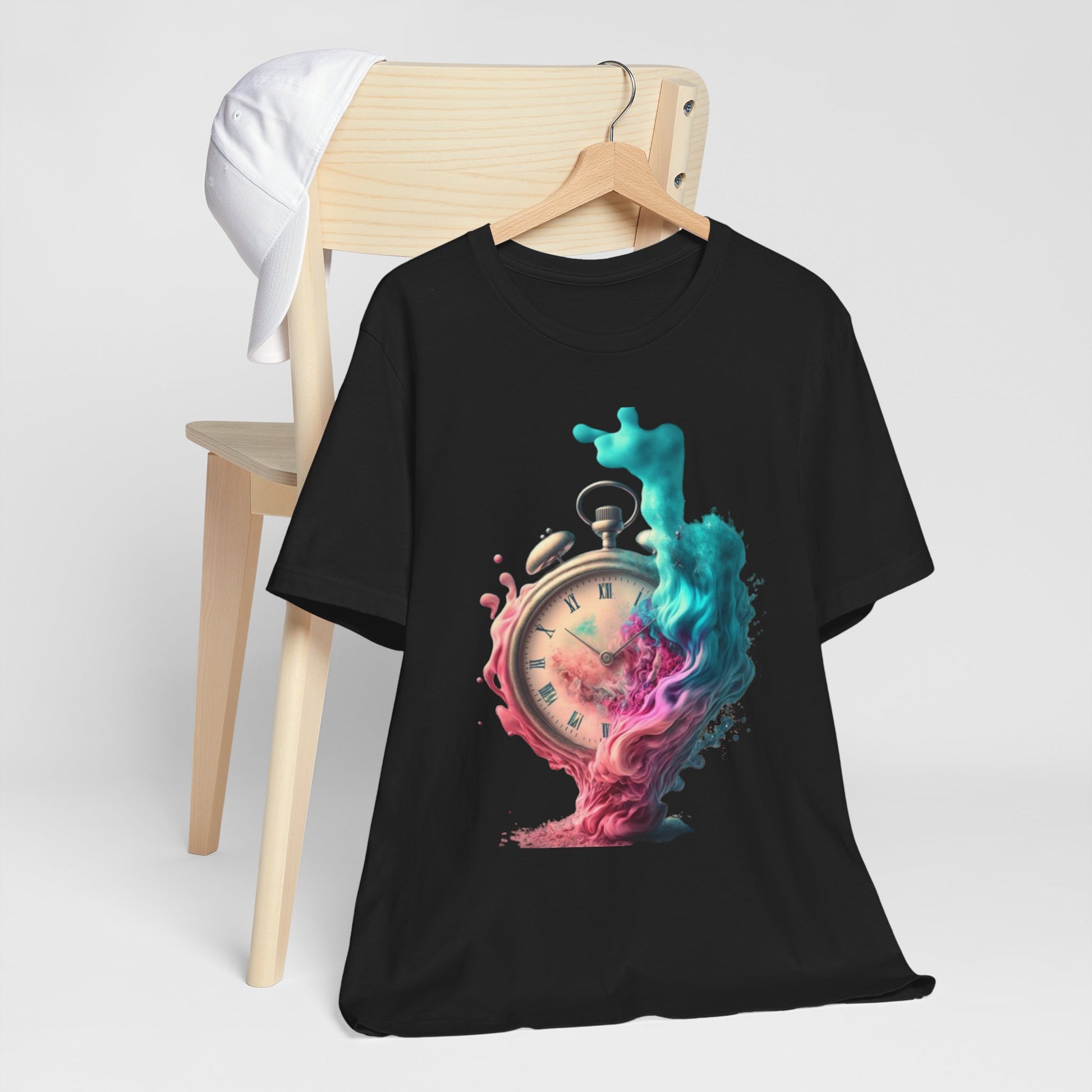 cool print Artistic Time Fluidity Unisex Tee - Trendy Graphic Shirt, Gift for Art Lovers, Unique T-Shirt for Casual Wear, Creative Birthday Gift, [...]