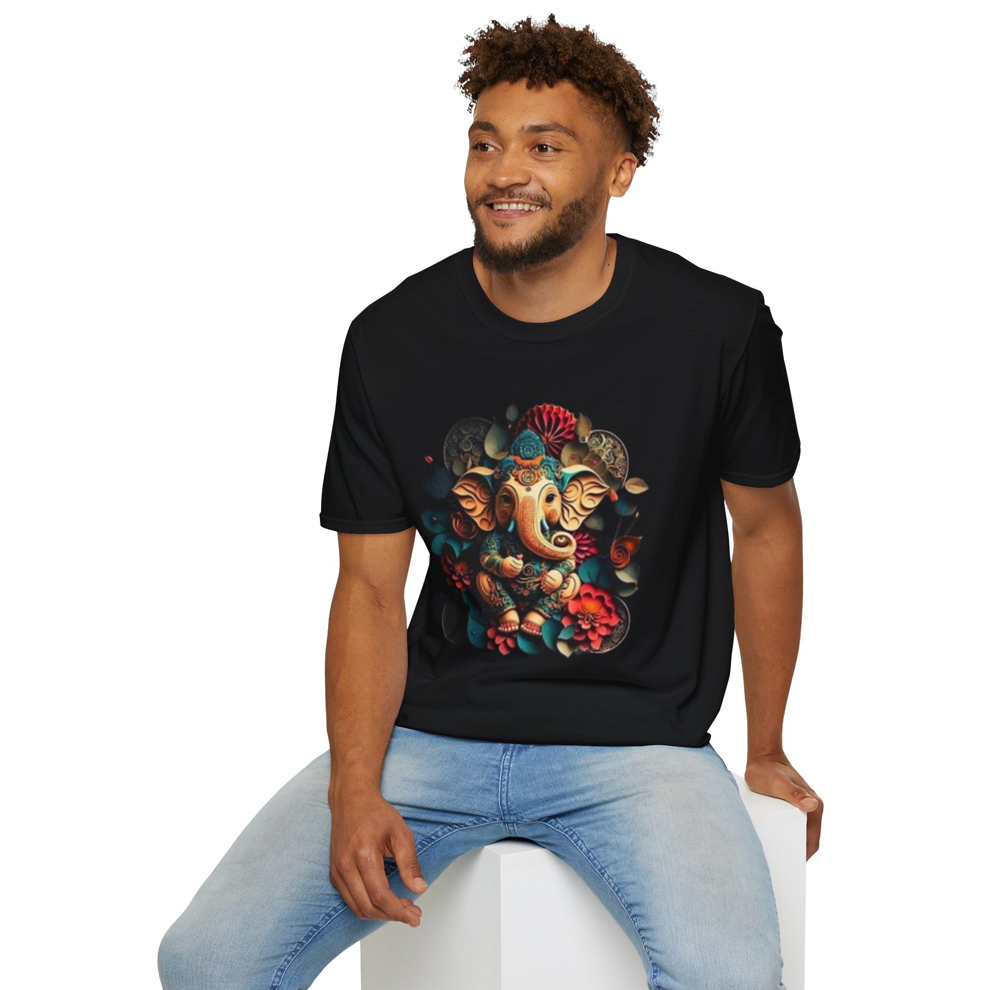Ganesh T-Shirt, Spiritual Wear, Unisex Festival Apparel, Gifts for Ganesha Chaturthi, Eco-Friendly Fashion