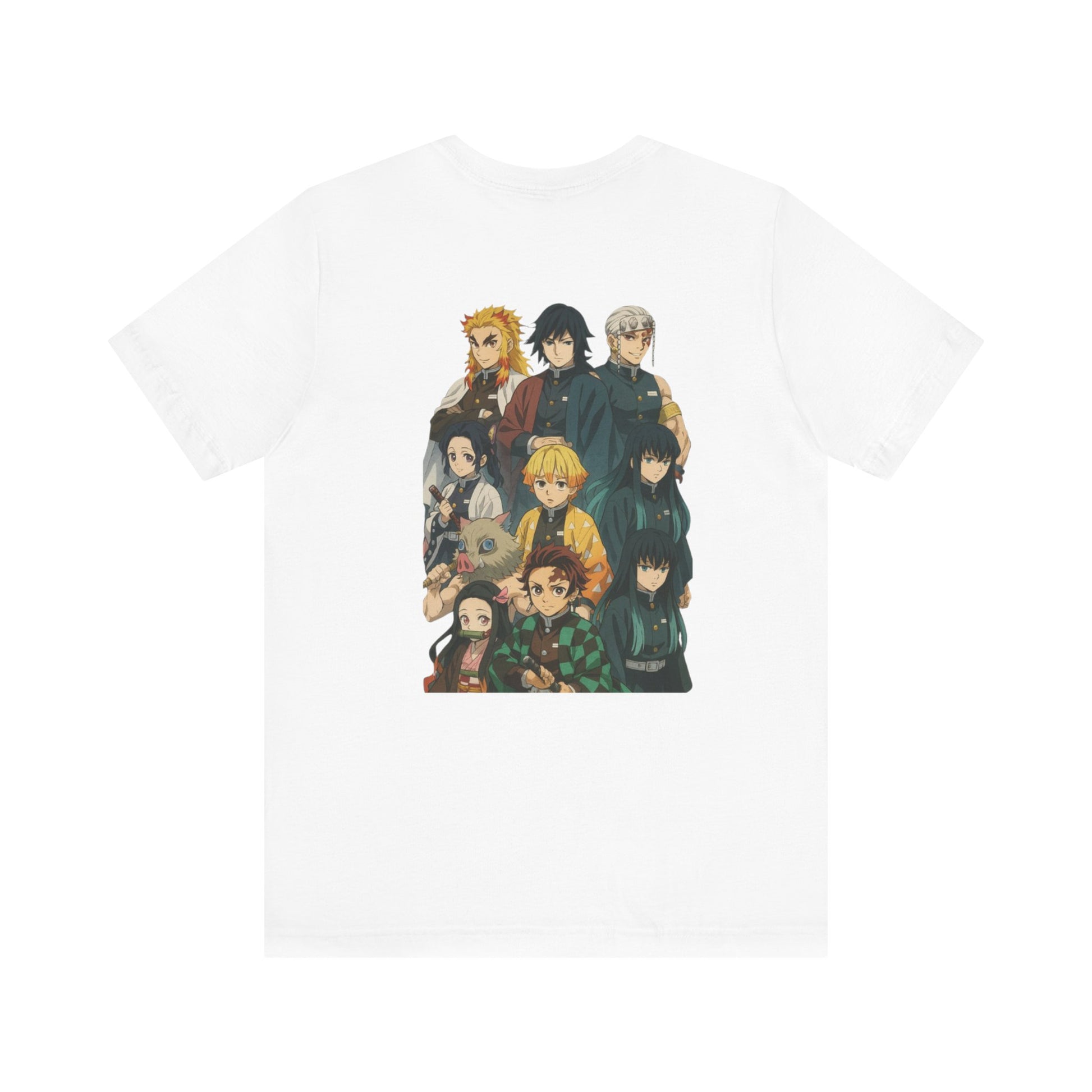 DEMON SLAYERS Anime Themed Unisex Jersey Tee, Graphic Tee, Casual Wear, Gift for Anime Lovers, Birthday Gift, Everyday Style