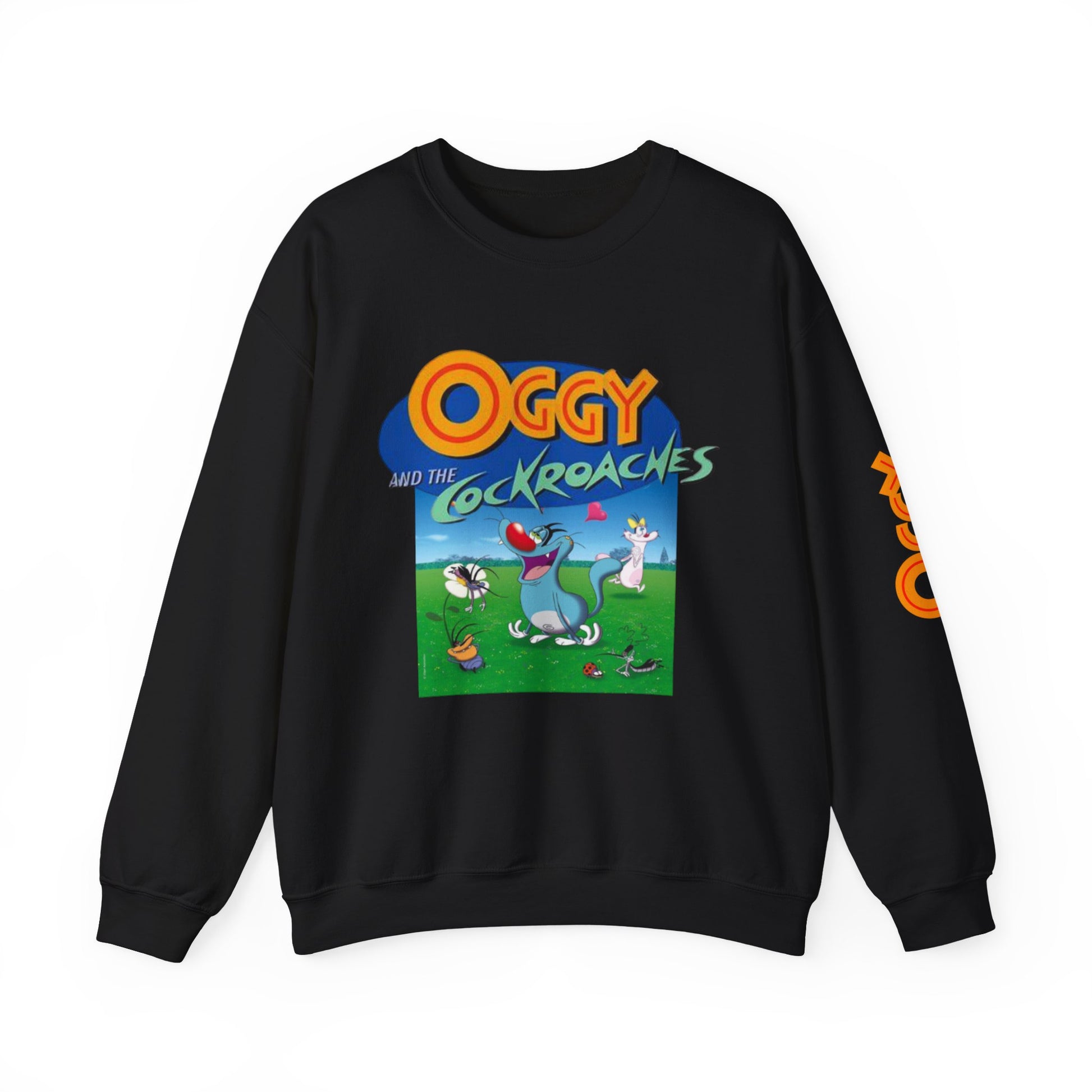 Oggy and the Cockroaches Crewneck Sweatshirt | Fun Gift for Fans, Cozy Apparel, Cartoon Sweatshirt, Casual Wear, Gift for Kids