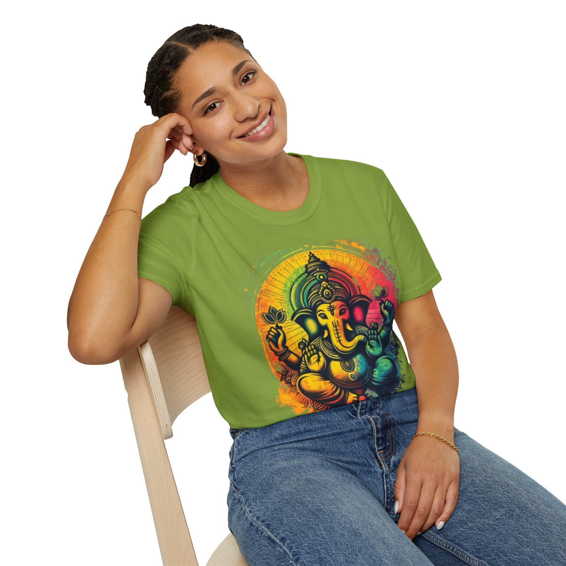 Ganesh T-Shirt, Spiritual Tee, Festival Apparel, Hindu Gifts, Artistic Shirt, Unique Clothing. Can also order in Bulk