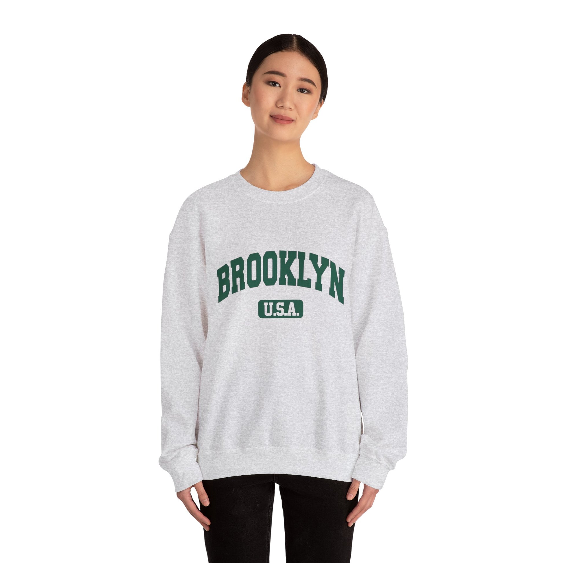 cool print Brooklyn Graphic Crewneck Sweatshirt, Cozy Unisex Sweatshirt, Casual Streetwear, Perfect Gift for Friends, Fall Layering Essential