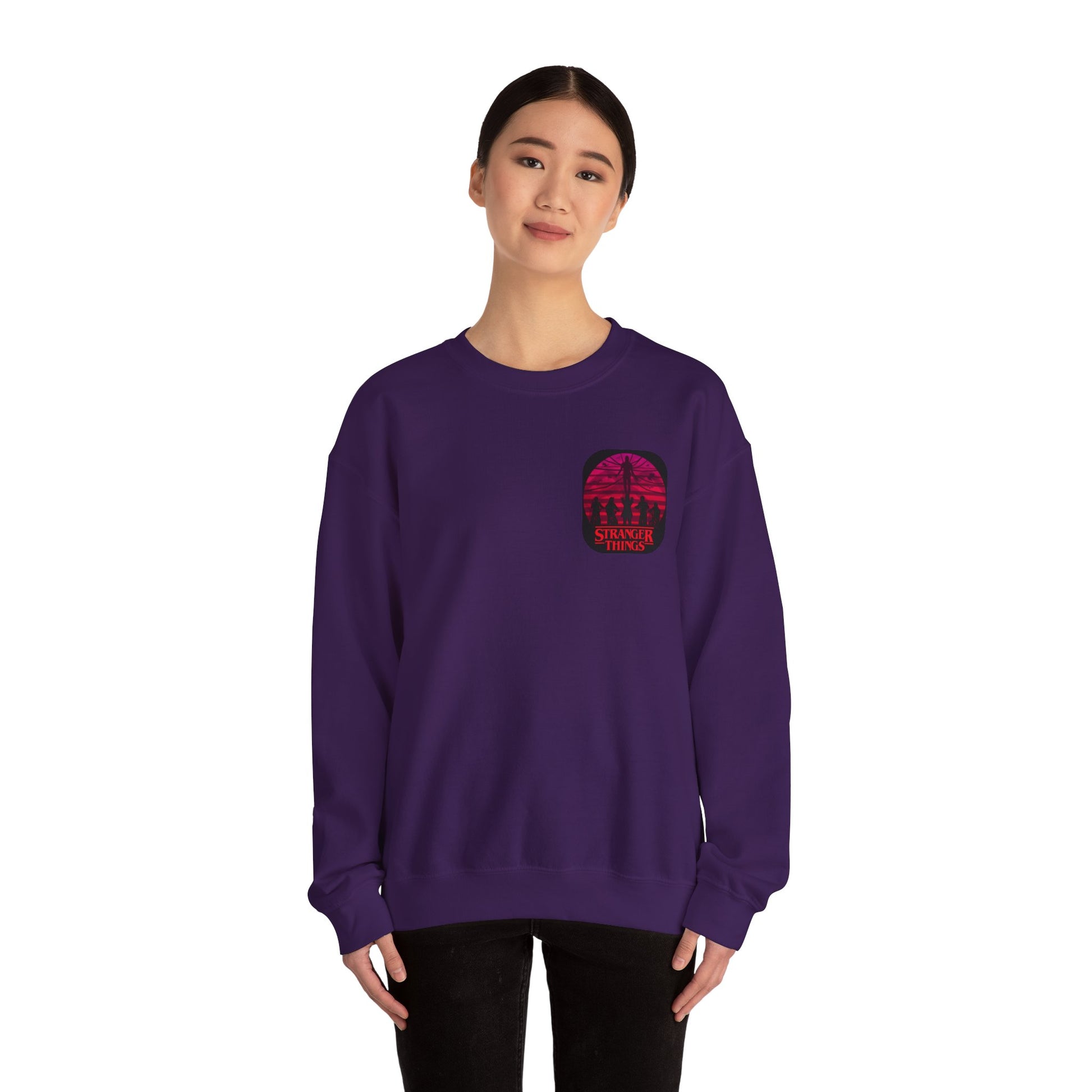 Stranger things  Artistic Crewneck Sweatshirt, Cozy Sweatshirt, Unique Gift, Gender Neutral Apparel, Creative Fashion, Everyday Wear, Casual Style