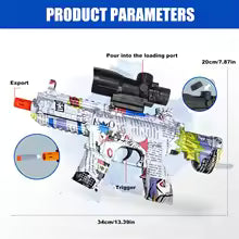 20 2PCS HIGH SPEED RECHARGEABLE GEL BLASTER GUN