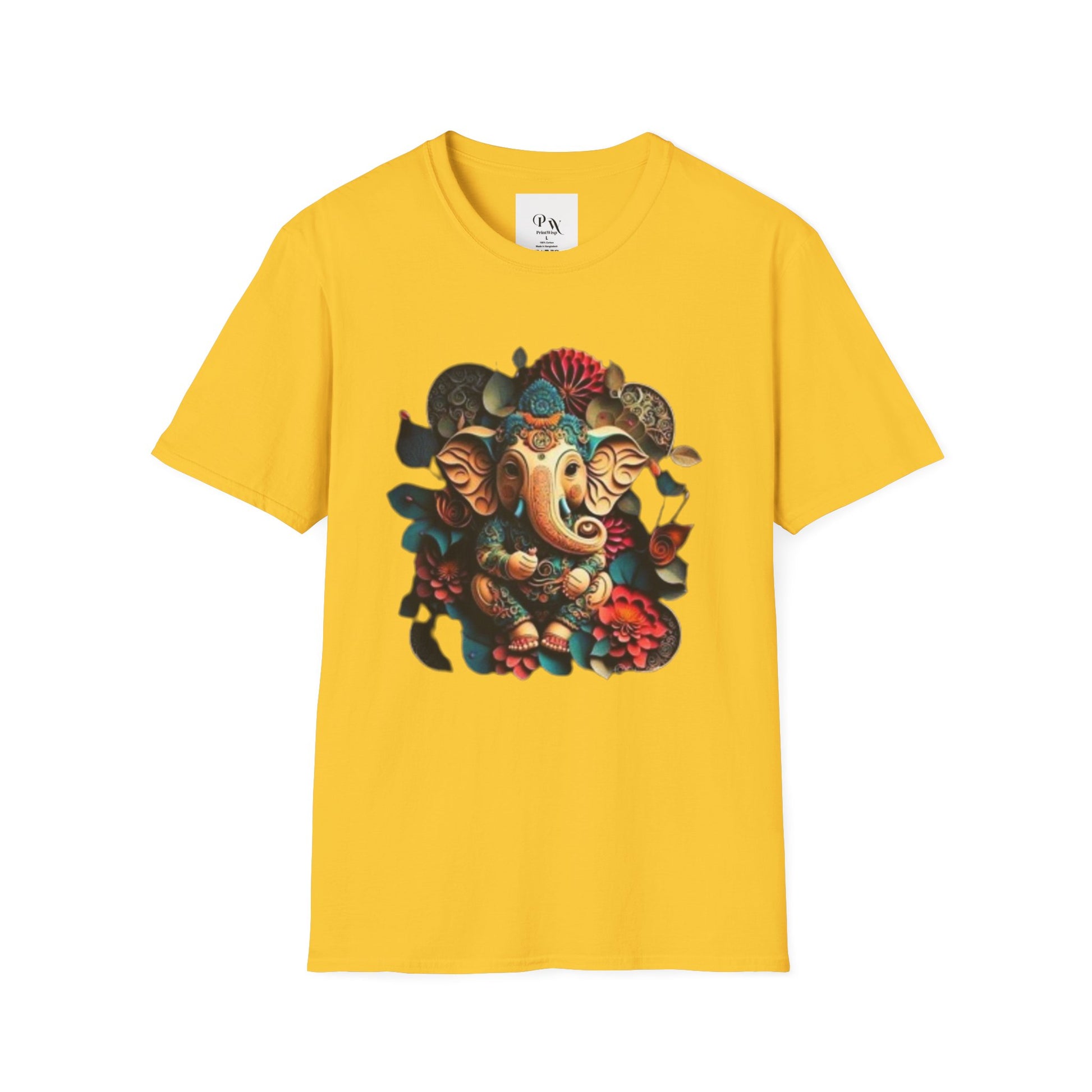 Ganesh T-Shirt, Spiritual Wear, Unisex Festival Apparel, Gifts for Ganesha Chaturthi, Eco-Friendly Fashion