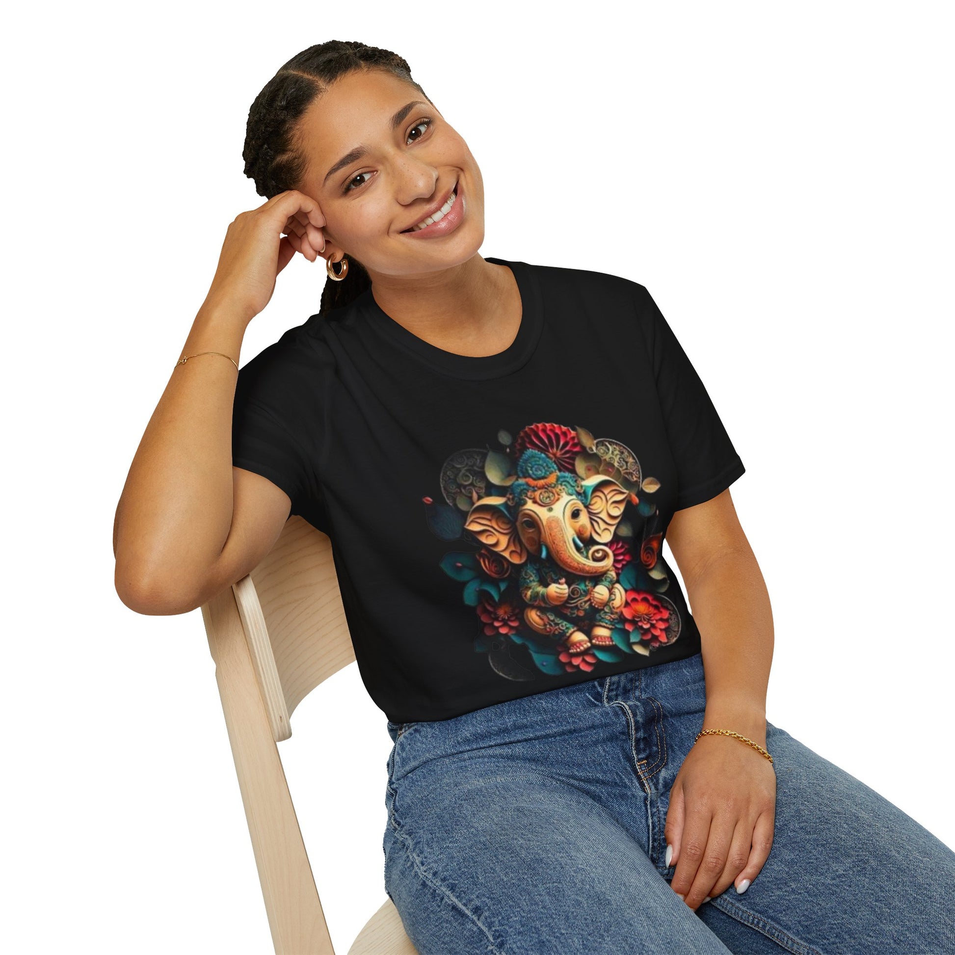 Ganesh T-Shirt, Spiritual Wear, Unisex Festival Apparel, Gifts for Ganesha Chaturthi, Eco-Friendly Fashion