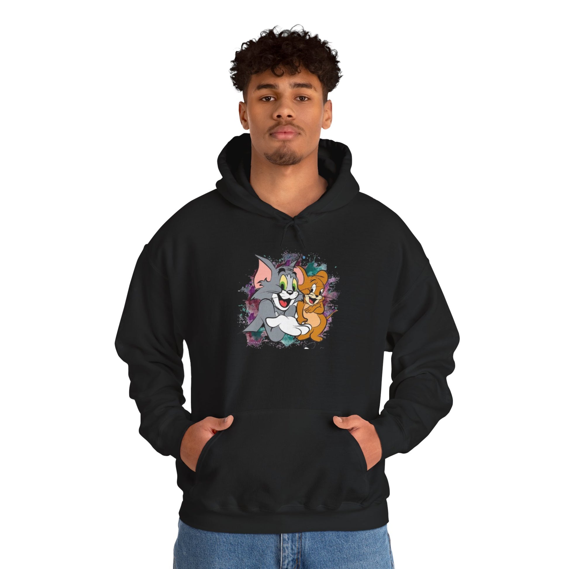 Tom and Jerry Unisex Hoodie - Vintage Cartoon Sweatshirt for Fans, Cozy Gift for Birthdays, Perfect for All Seasons, Casual Wear