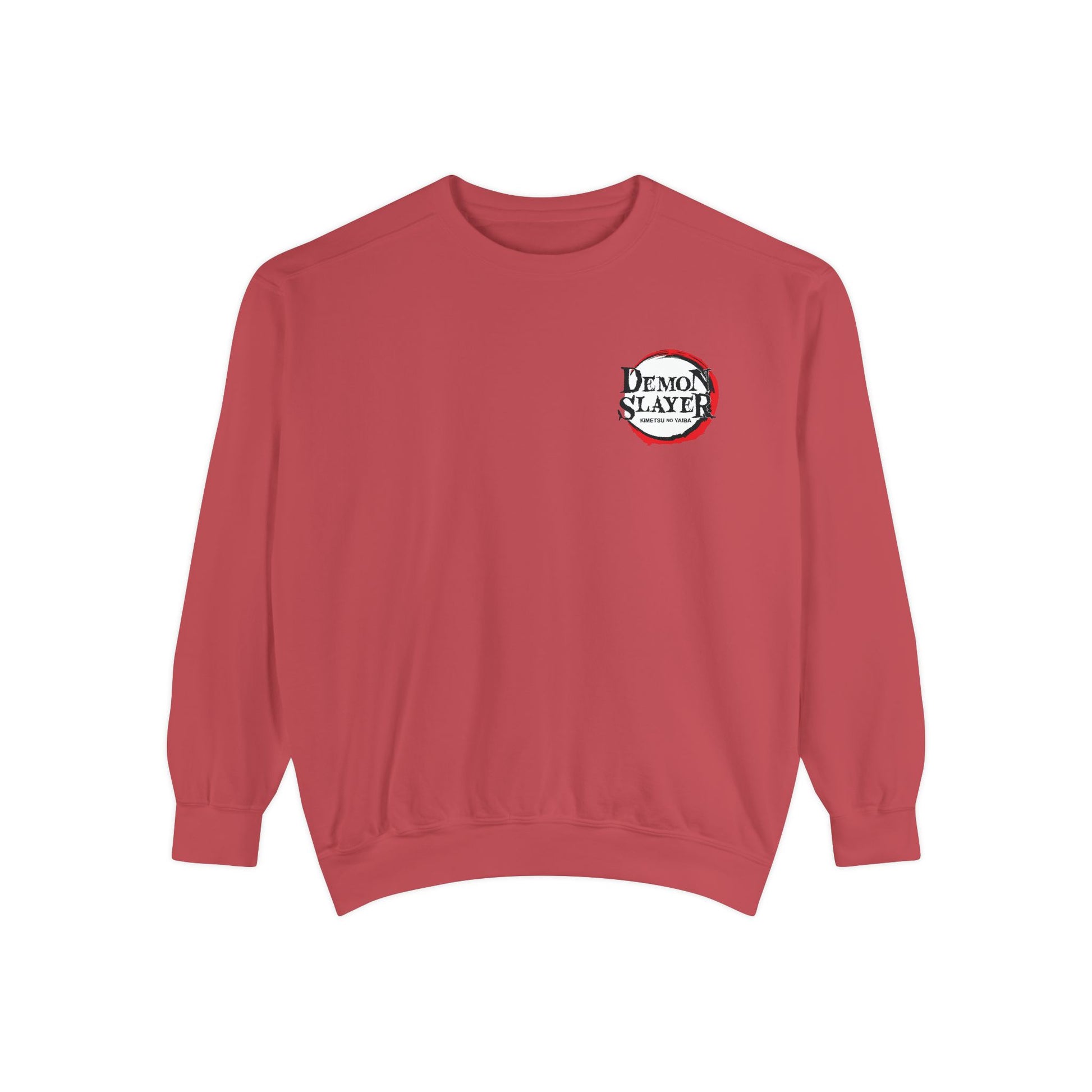 DEMON SLAYER Garment-Dyed Anime Sweatshirt, Cozy Unisex Sweatshirt, Graphic Sweatshirt, Geeky Apparel, Unique Gift, Casual Wear