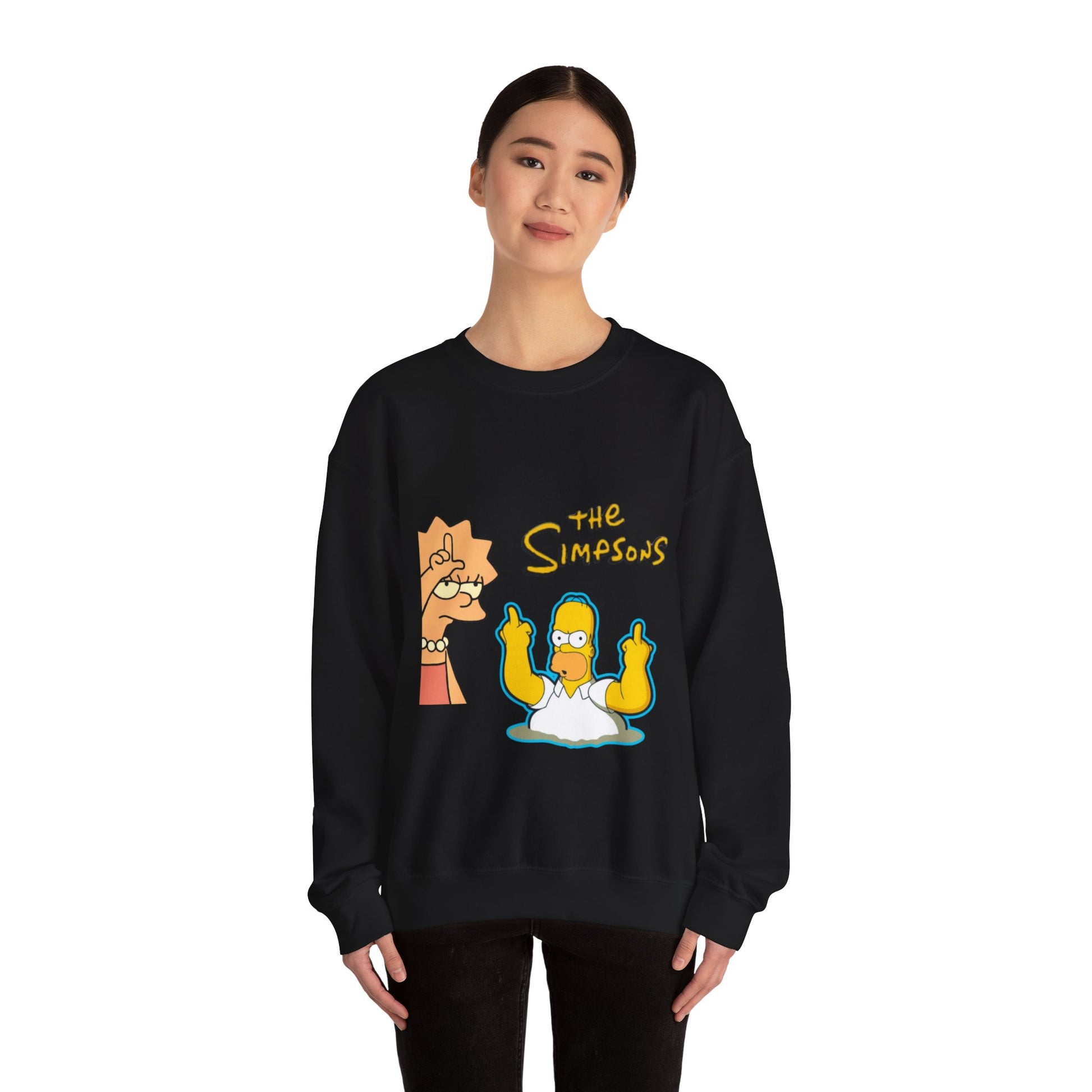 Simpsons Crewneck Sweatshirt - Funny Gifts for Cartoon Lovers, Cozy Lounge Wear, Unisex Sweatshirt, Gift for Dad, Unique Gift Ideas