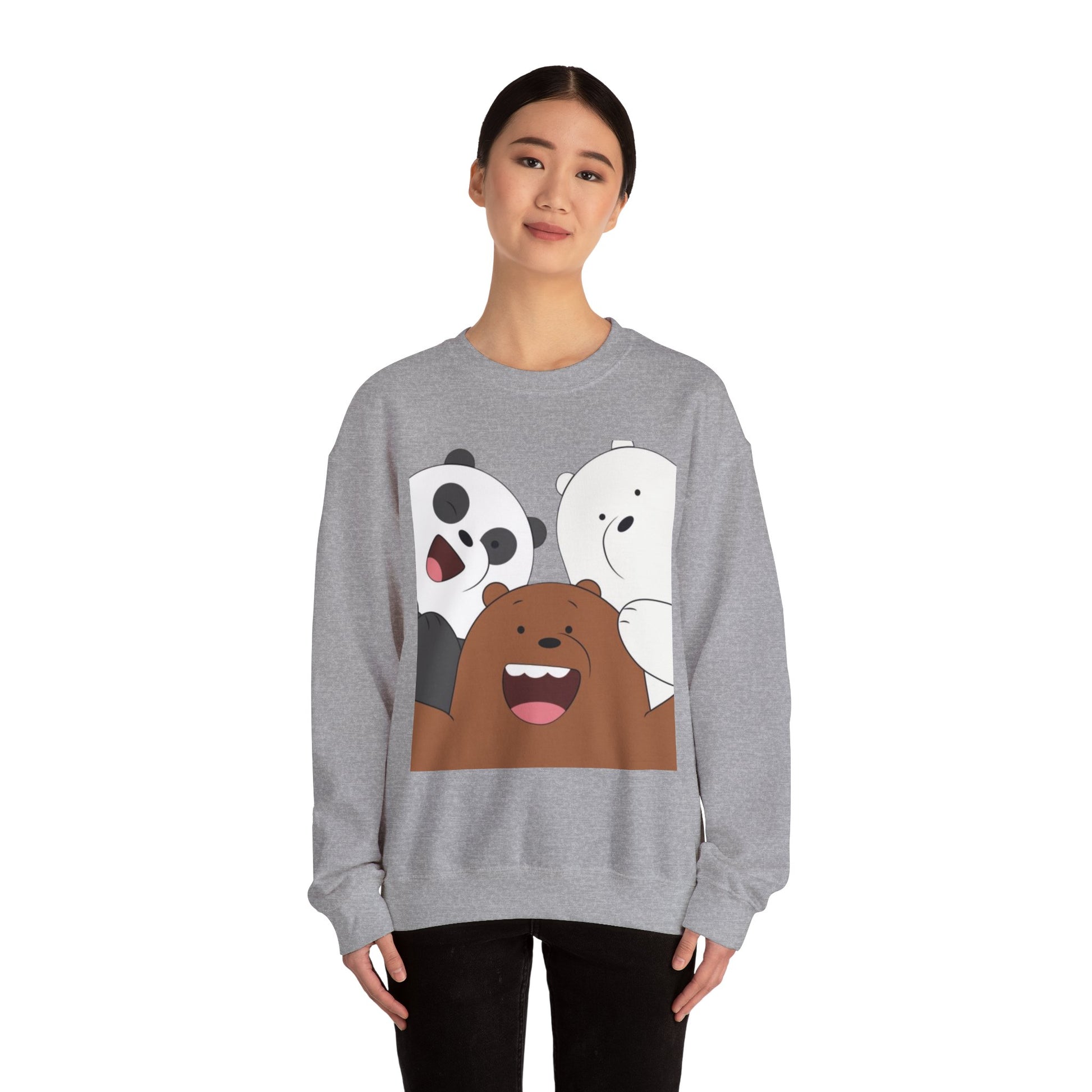 Cute Animal Friends Crewneck Sweatshirt, Cozy Sweatshirt, Gift for Animal Lovers, Funny Crewneck, Cute Cartoon Sweatshirt, Winter Fashion