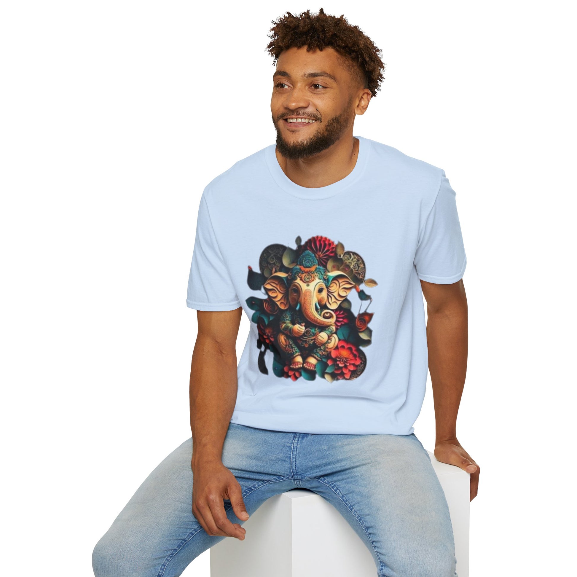 Ganesh T-Shirt, Spiritual Wear, Unisex Festival Apparel, Gifts for Ganesha Chaturthi, Eco-Friendly Fashion