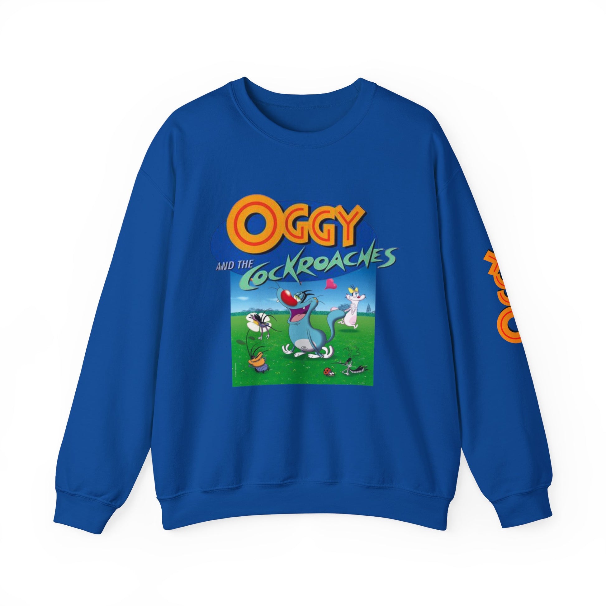 Oggy and the Cockroaches Crewneck Sweatshirt | Fun Gift for Fans, Cozy Apparel, Cartoon Sweatshirt, Casual Wear, Gift for Kids