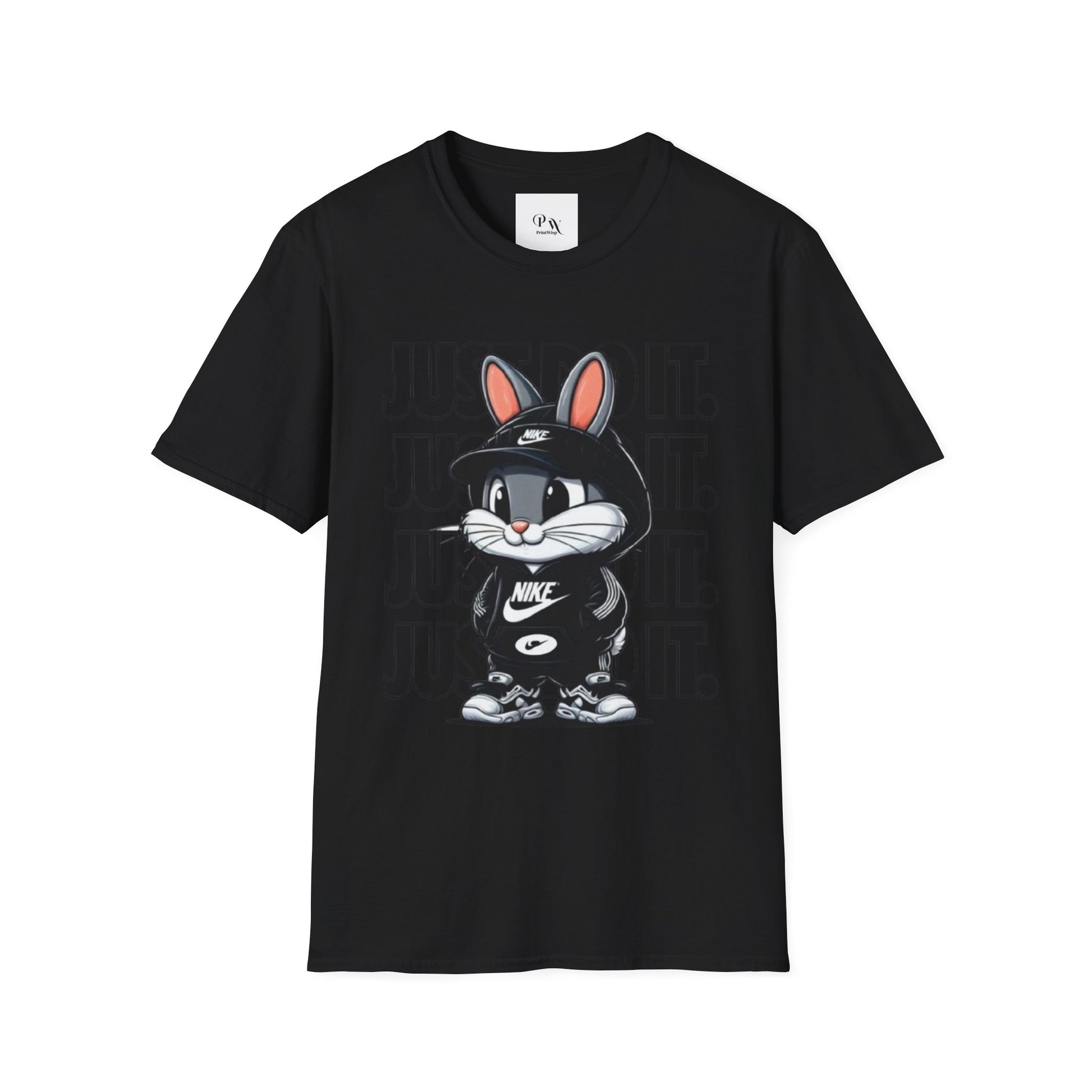Cool Cartoon Bunny T-Shirt, Streetwear Tee, Casual Unisex Shirt, Gift for Kids & Teens, Perfect for Everyday Wear, Fun Graphic Top