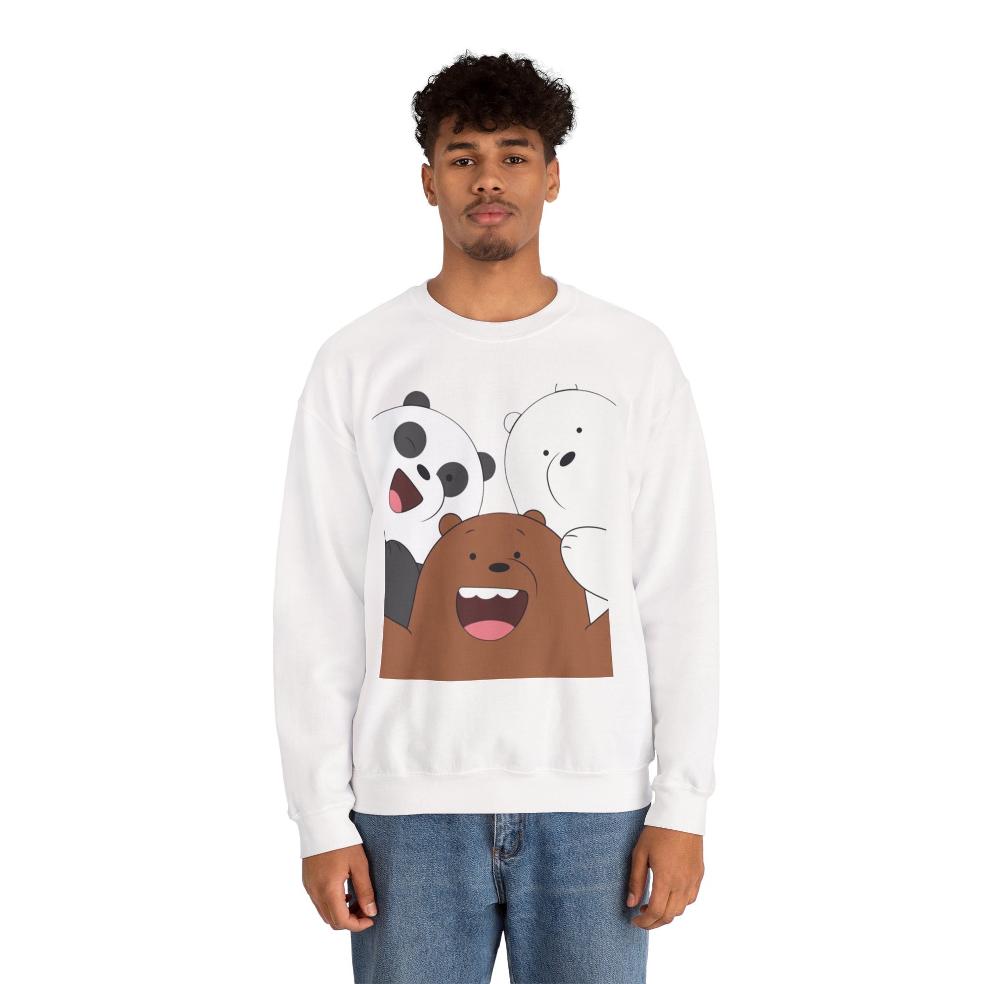 Cute Animal Friends Crewneck Sweatshirt, Cozy Sweatshirt, Gift for Animal Lovers, Funny Crewneck, Cute Cartoon Sweatshirt, Winter Fashion