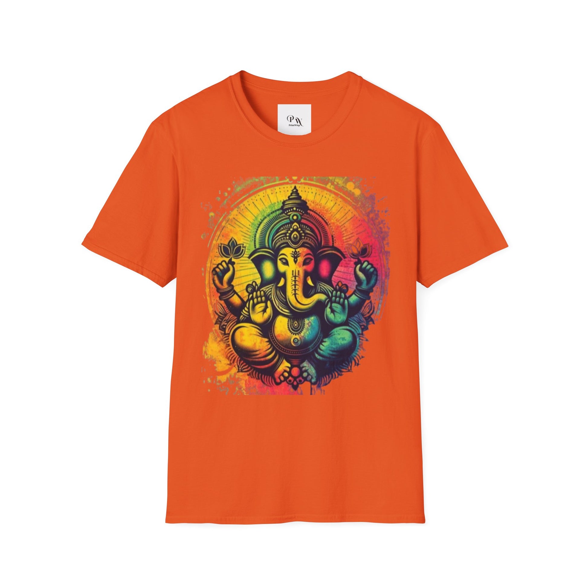 Ganesh T-Shirt, Spiritual Tee, Festival Apparel, Hindu Gifts, Artistic Shirt, Unique Clothing. Can also order in Bulk