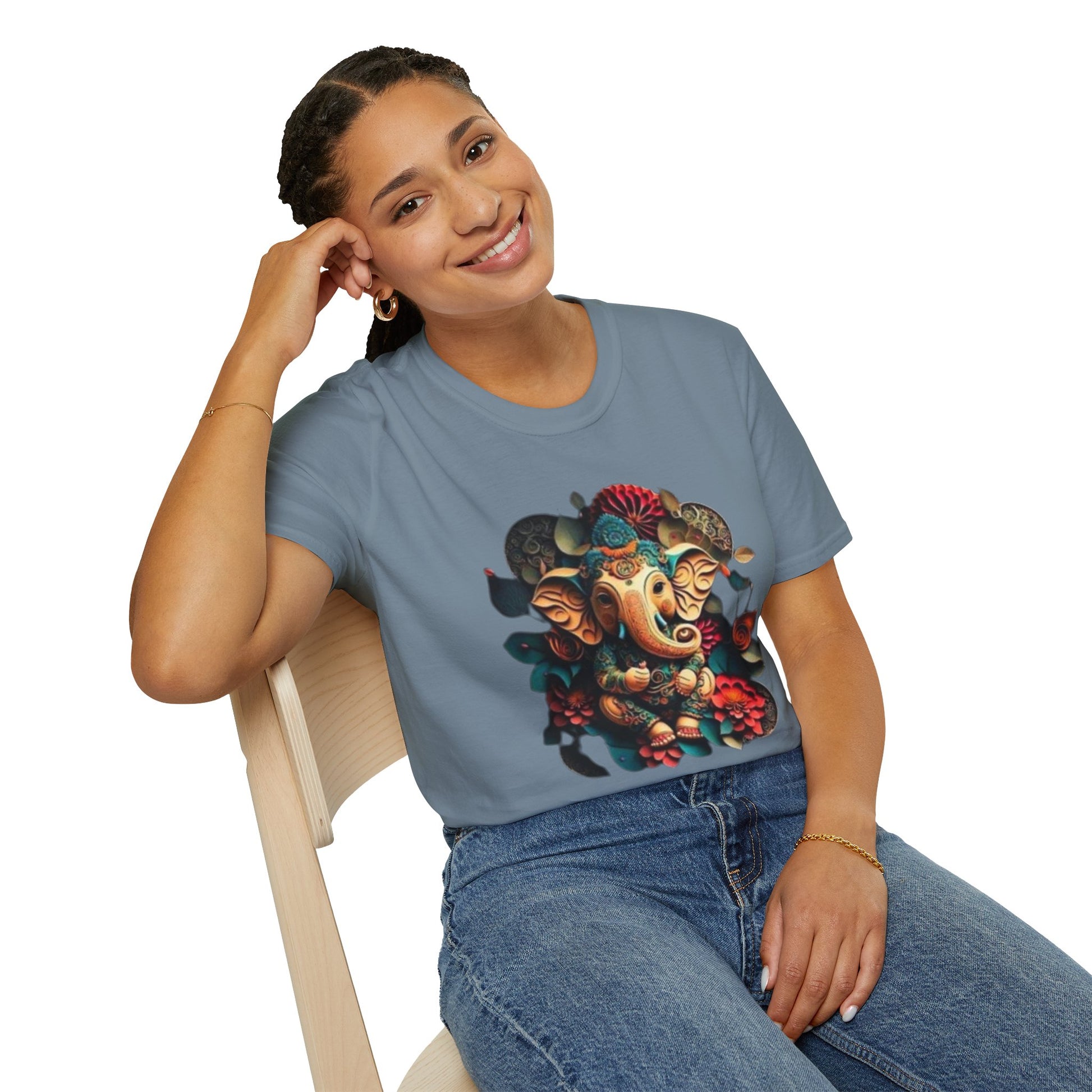 Ganesh T-Shirt, Spiritual Wear, Unisex Festival Apparel, Gifts for Ganesha Chaturthi, Eco-Friendly Fashion