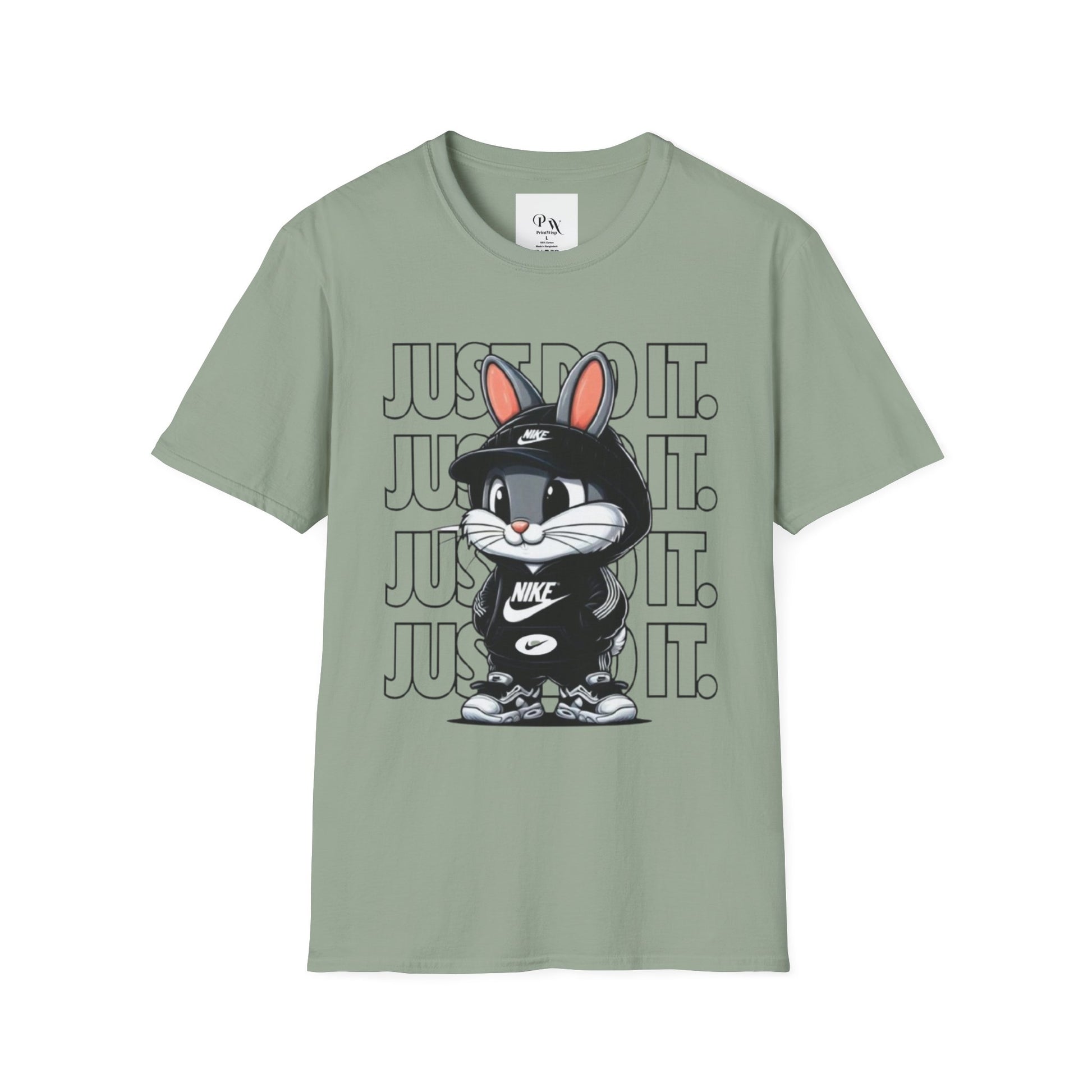 Cool Cartoon Bunny T-Shirt, Streetwear Tee, Casual Unisex Shirt, Gift for Kids & Teens, Perfect for Everyday Wear, Fun Graphic Top