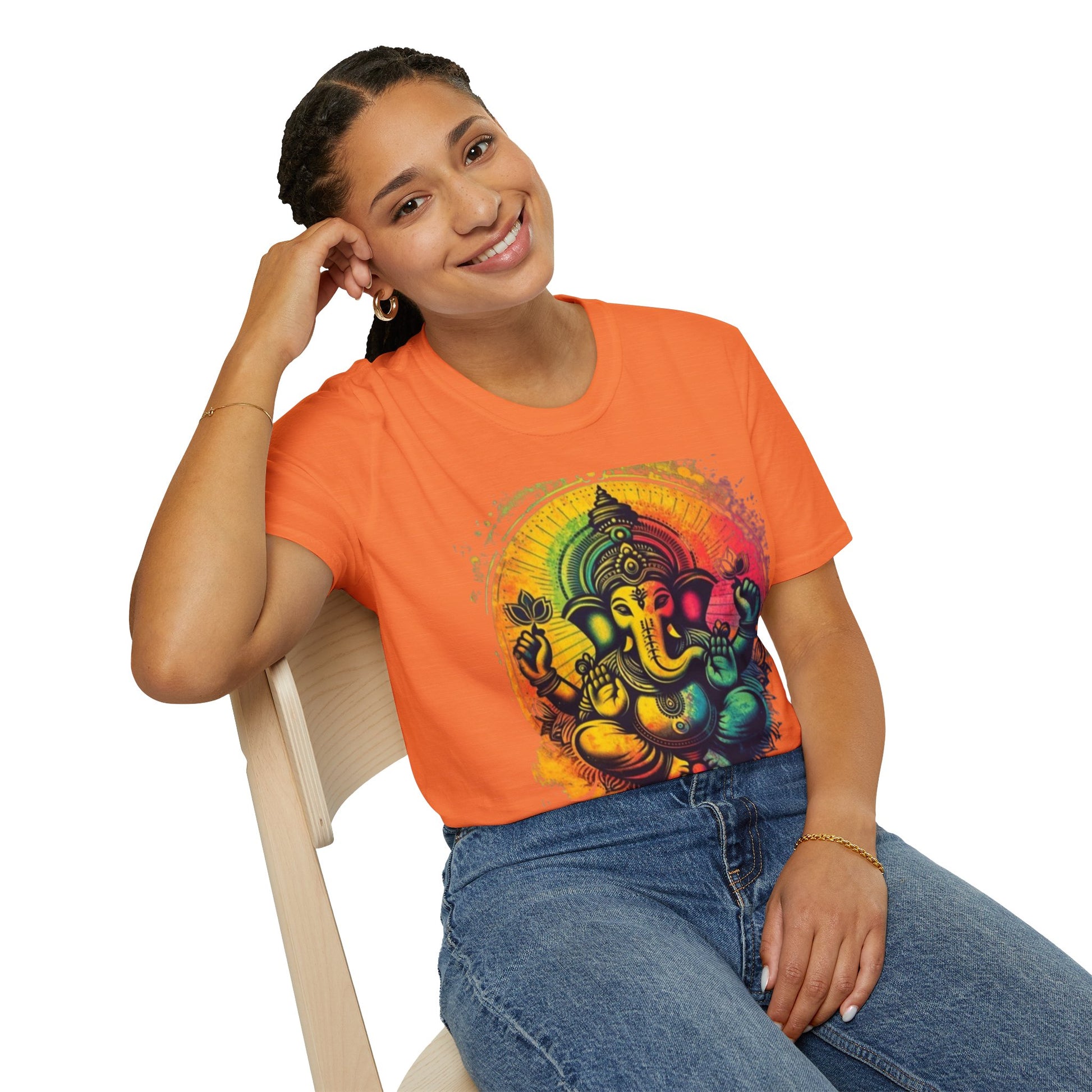 Ganesh T-Shirt, Spiritual Tee, Festival Apparel, Hindu Gifts, Artistic Shirt, Unique Clothing. Can also order in Bulk