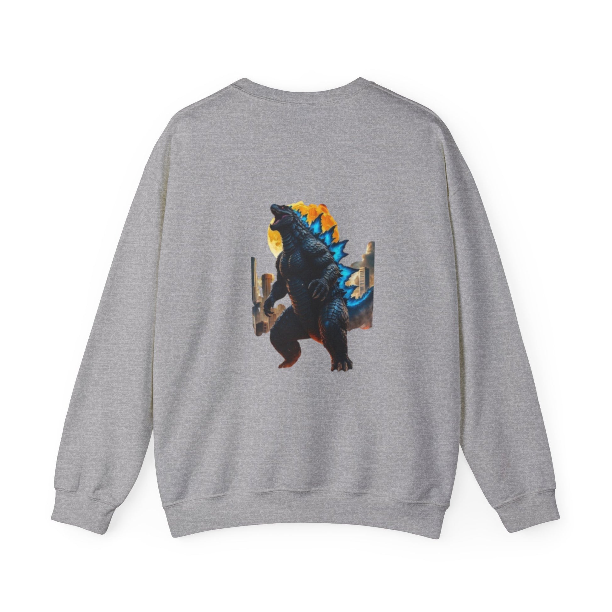 Godzilla Unisex Heavy Blend Crewneck Sweatshirt, Casual Wear, Movie Merch, Gift for Fans, Cozy Layering for All Seasons, Unique Streetwear