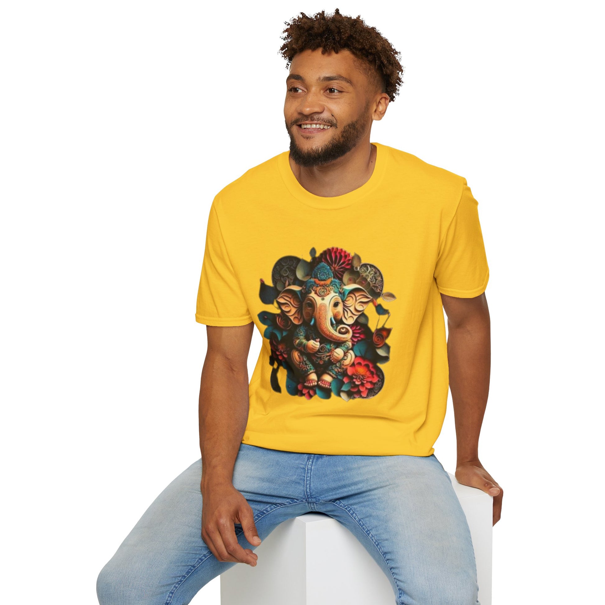 Ganesh T-Shirt, Spiritual Wear, Unisex Festival Apparel, Gifts for Ganesha Chaturthi, Eco-Friendly Fashion