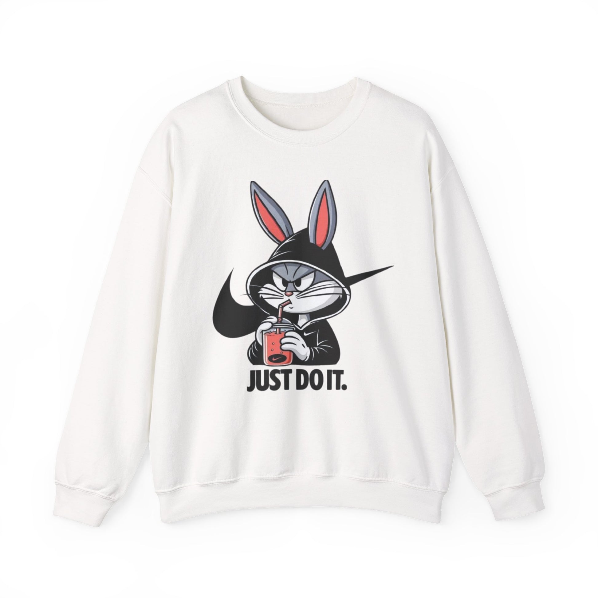 Cool Rabbit Crewneck Sweatshirt, Unisex Sweatshirt, Casual Hoodie, Gift for Him, Cozy Fashionwear