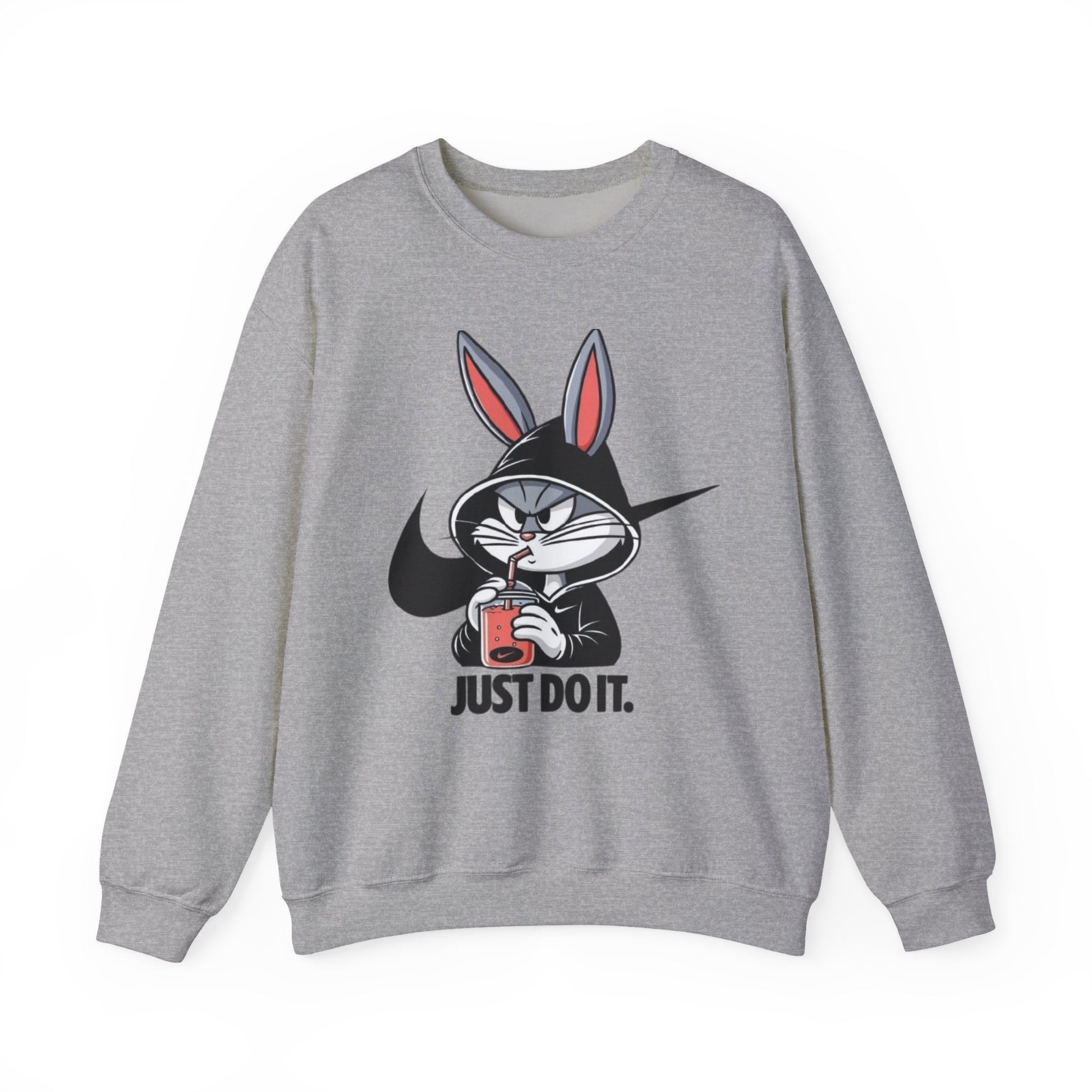 Cool Rabbit Crewneck Sweatshirt, Unisex Sweatshirt, Casual Hoodie, Gift for Him, Cozy Fashionwear