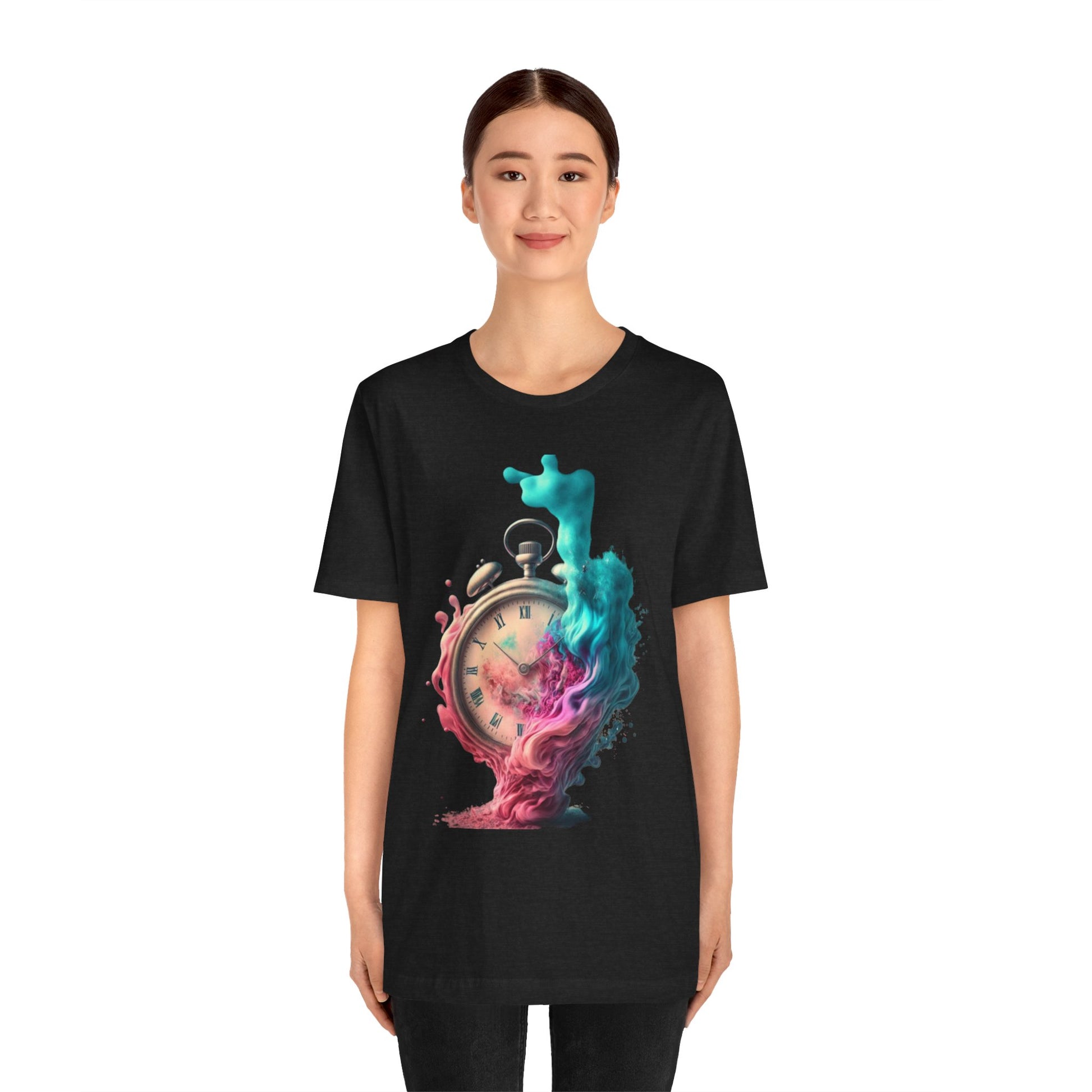 cool print Artistic Time Fluidity Unisex Tee - Trendy Graphic Shirt, Gift for Art Lovers, Unique T-Shirt for Casual Wear, Creative Birthday Gift, [...]