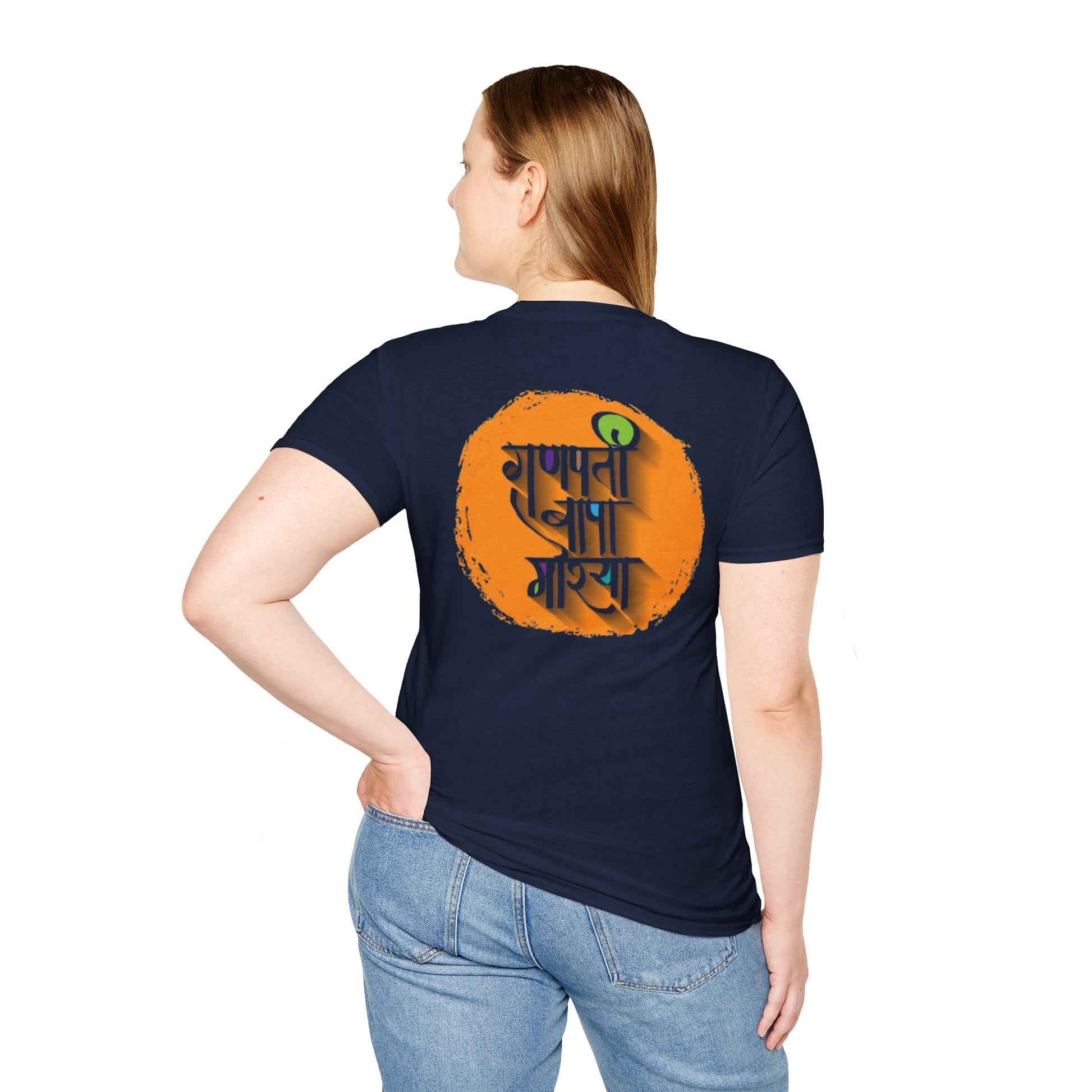 Ganesh T-shirt - Unisex Softstyle T-Shirt, Bohemian Shirt, Festival Wear, Unique Gift, Spiritual Fashion