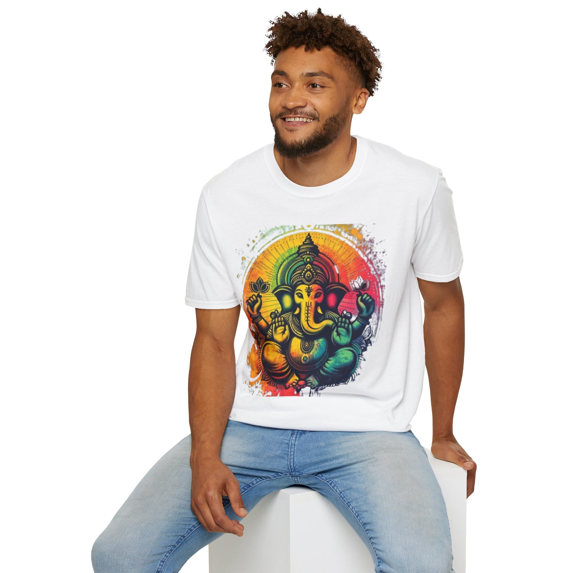 Ganesh T-Shirt, Spiritual Tee, Festival Apparel, Hindu Gifts, Artistic Shirt, Unique Clothing. Can also order in Bulk