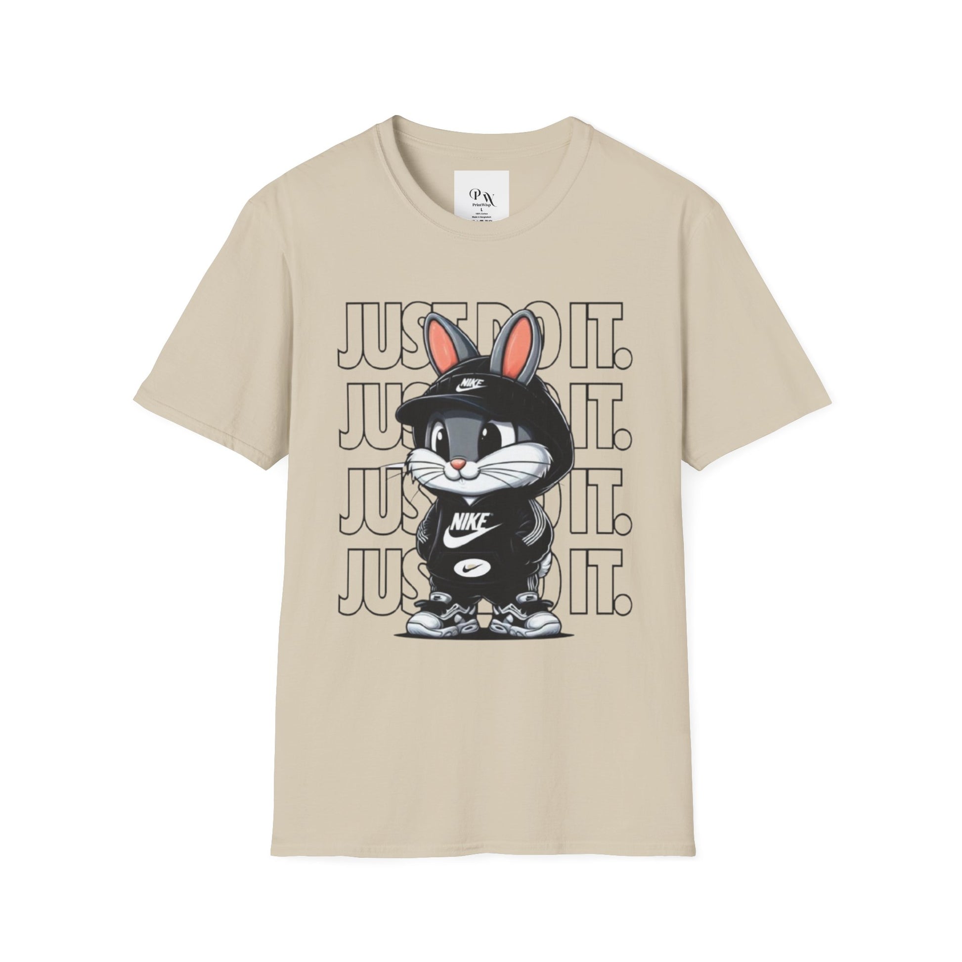 Cool Cartoon Bunny T-Shirt, Streetwear Tee, Casual Unisex Shirt, Gift for Kids & Teens, Perfect for Everyday Wear, Fun Graphic Top