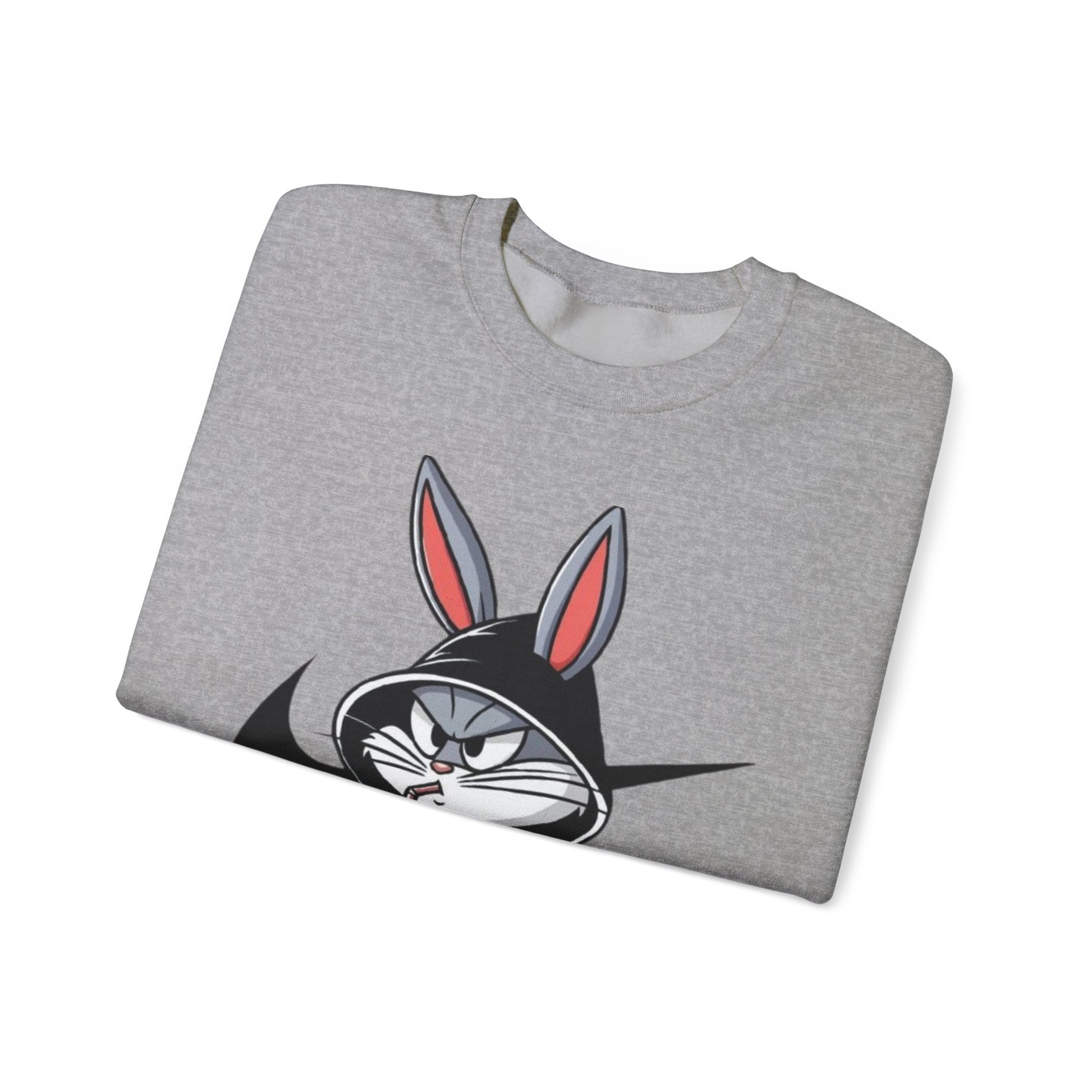 Cool Rabbit Crewneck Sweatshirt, Unisex Sweatshirt, Casual Hoodie, Gift for Him, Cozy Fashionwear