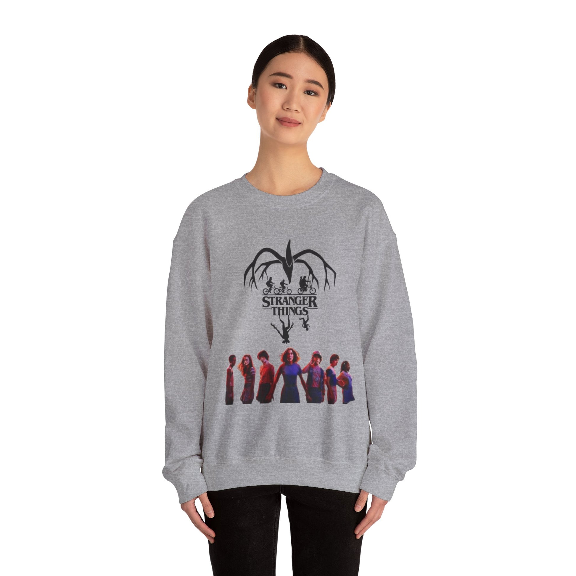 Stranger Things Unisex Crewneck Sweatshirt, Cozy Sweatshirt, Gift for Fans, Movie Night, Halloween Apparel, Casual Wear