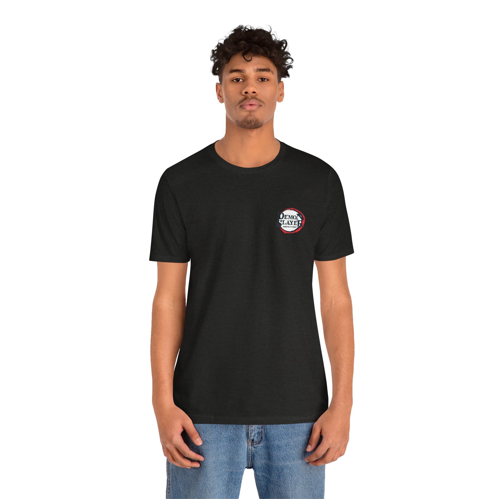 DEMON SLAYERS Anime Themed Unisex Jersey Tee, Graphic Tee, Casual Wear, Gift for Anime Lovers, Birthday Gift, Everyday Style