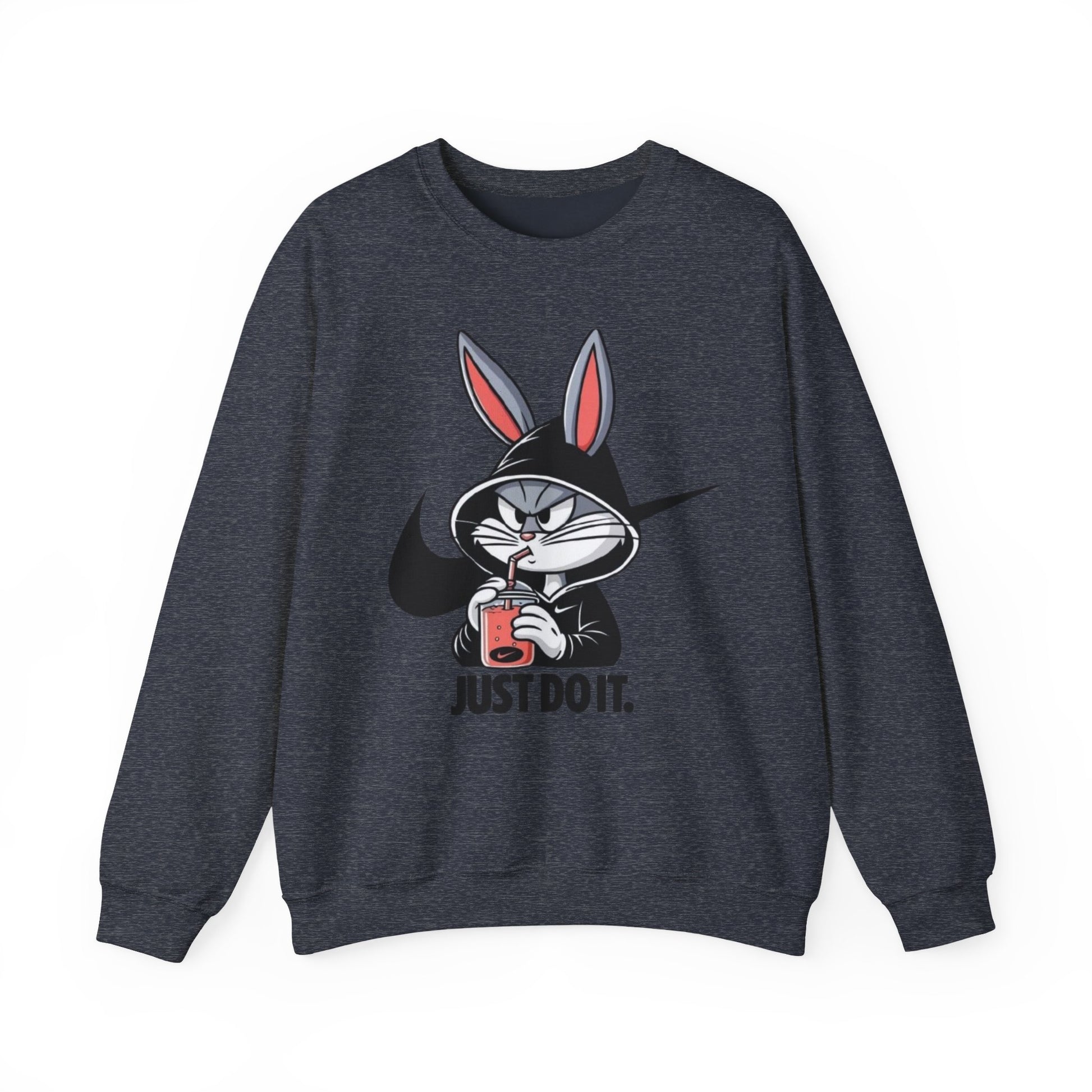 Cool Rabbit Crewneck Sweatshirt, Unisex Sweatshirt, Casual Hoodie, Gift for Him, Cozy Fashionwear
