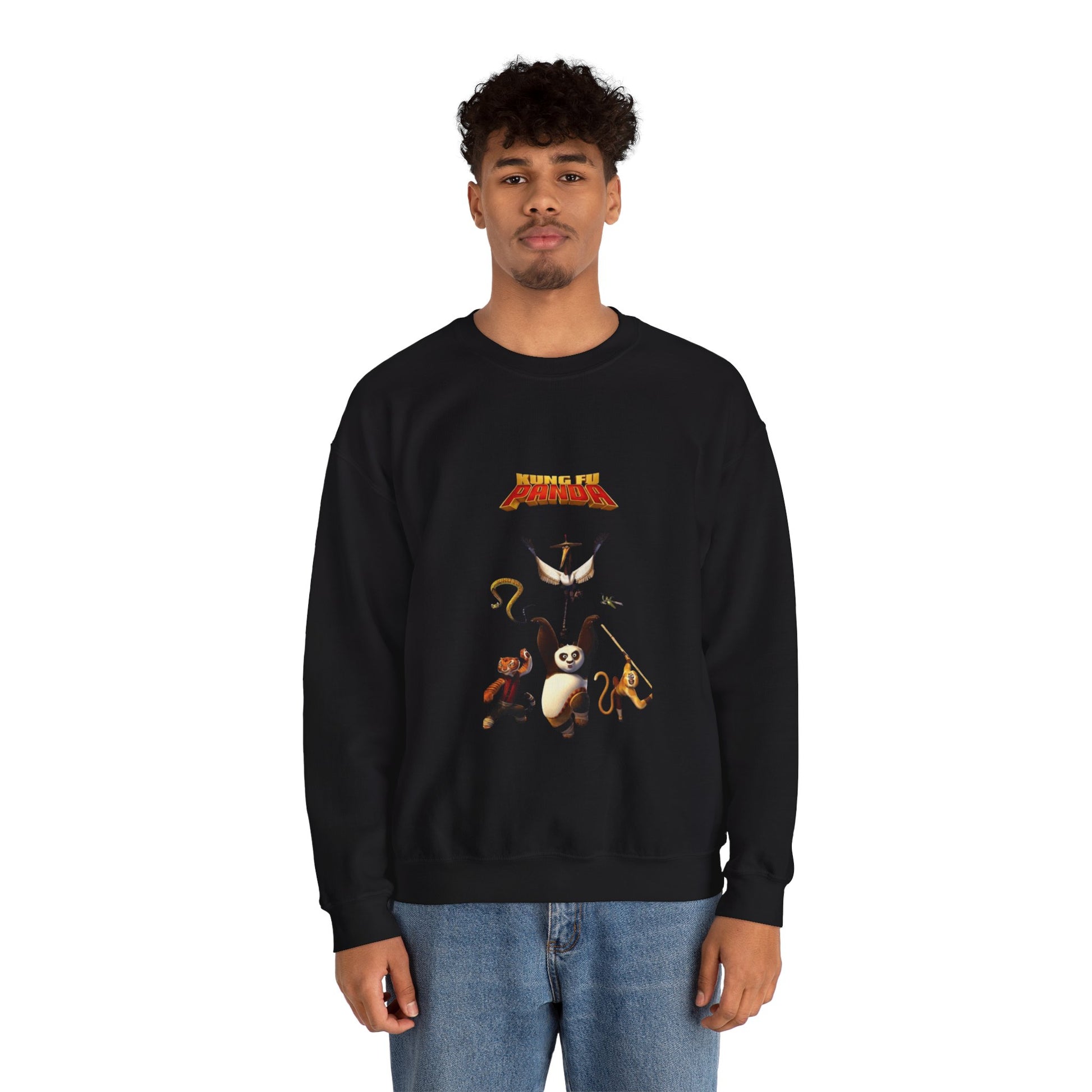 KUNFU PANDA Playful Unisex Crewneck Sweatshirt, Cozy Gift for Animal Lovers, Cartoon Apparel, Funny Sweatshirt, Ideal for Everyday Wear