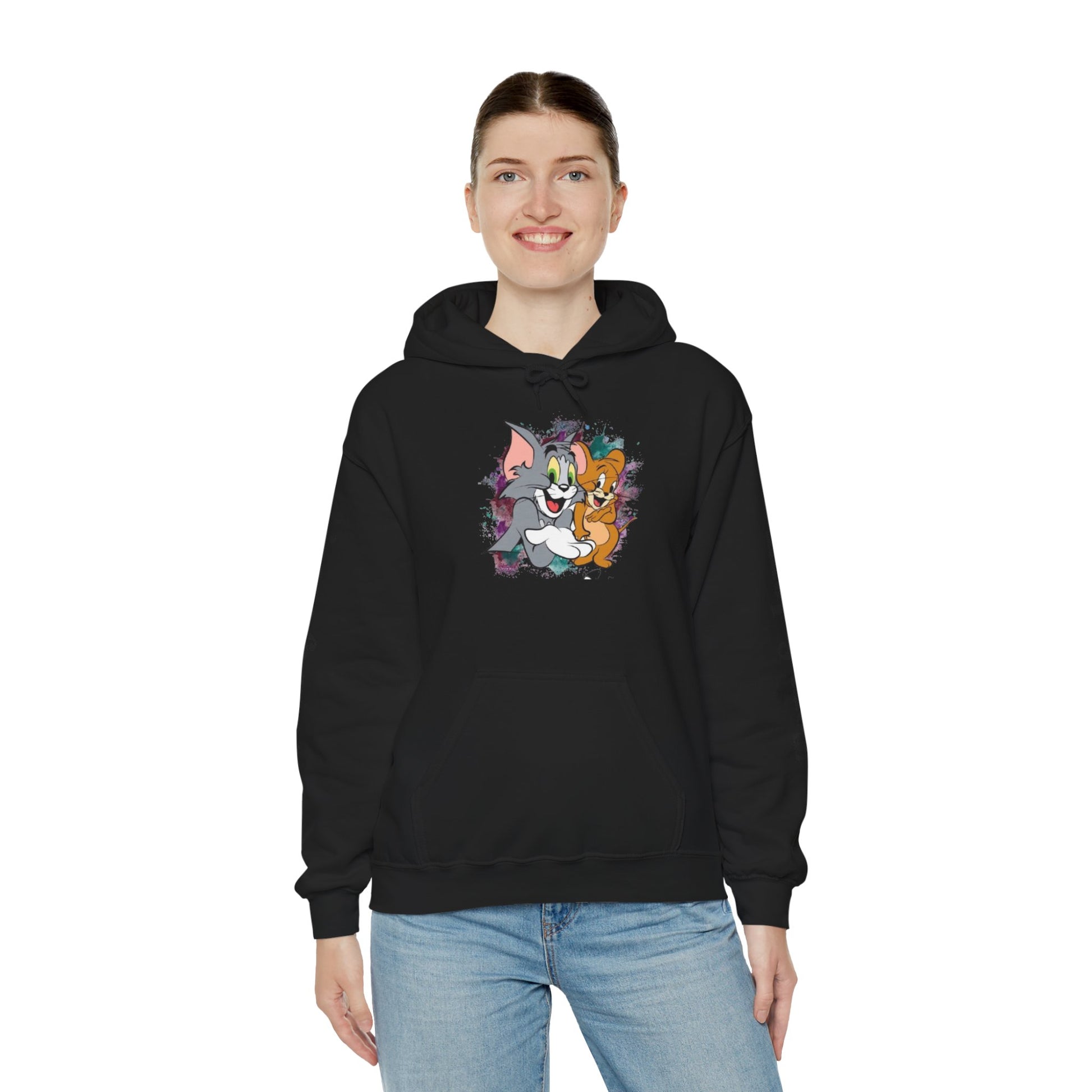 Tom and Jerry Unisex Hoodie - Vintage Cartoon Sweatshirt for Fans, Cozy Gift for Birthdays, Perfect for All Seasons, Casual Wear