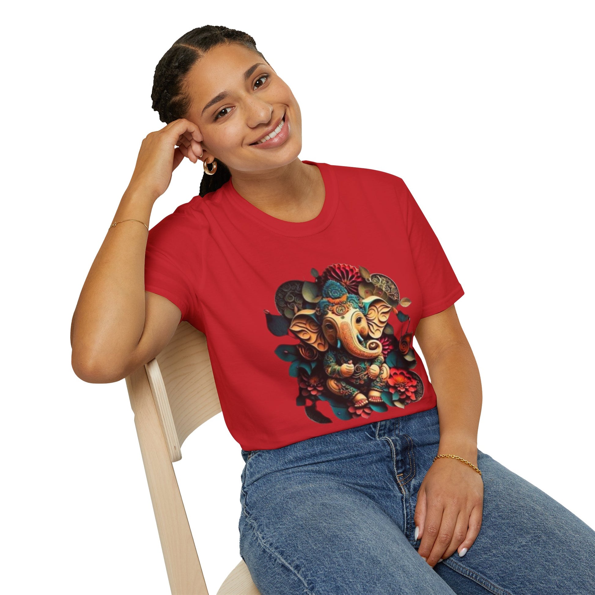 Ganesh T-Shirt, Spiritual Wear, Unisex Festival Apparel, Gifts for Ganesha Chaturthi, Eco-Friendly Fashion