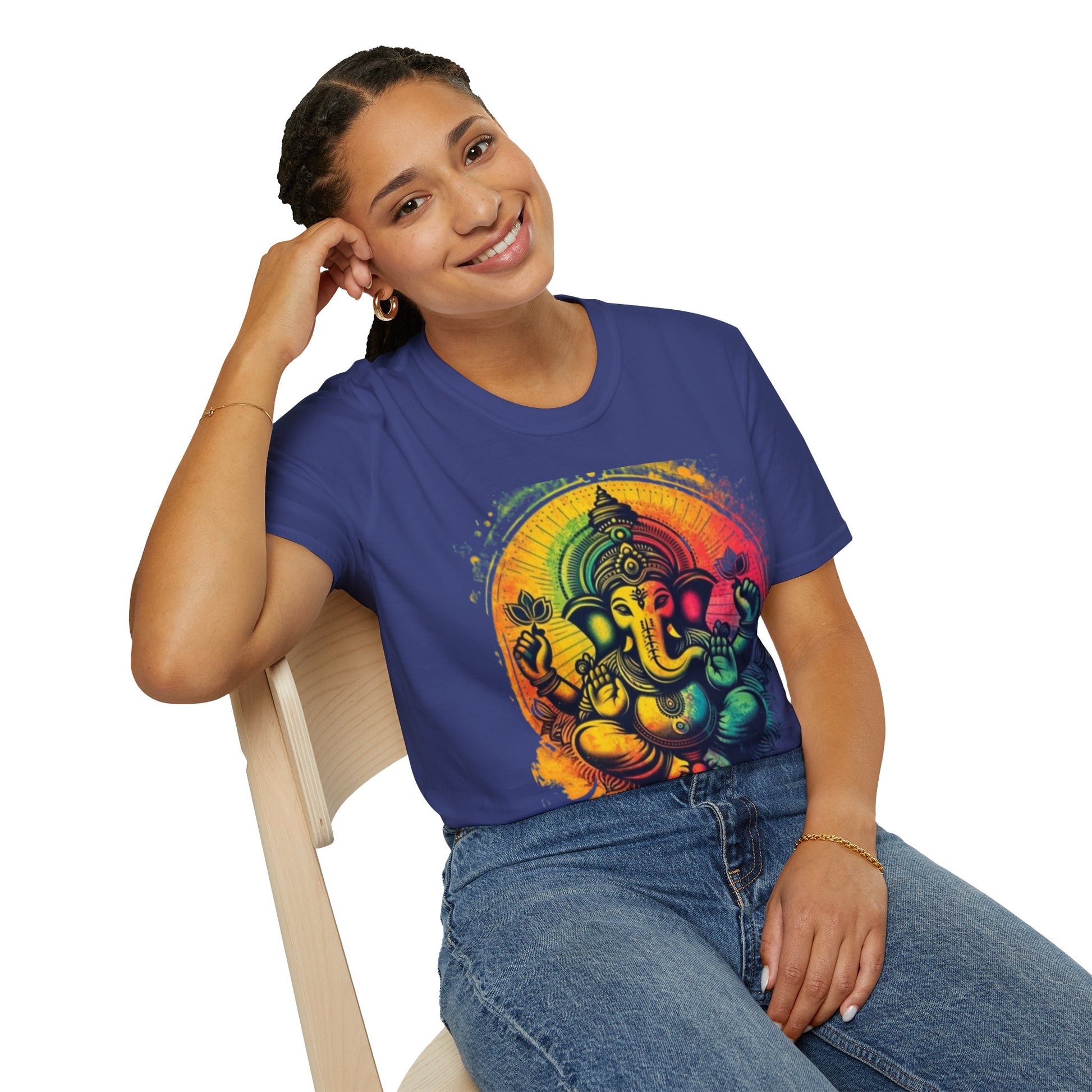 Ganesh T-Shirt, Spiritual Tee, Festival Apparel, Hindu Gifts, Artistic Shirt, Unique Clothing. Can also order in Bulk