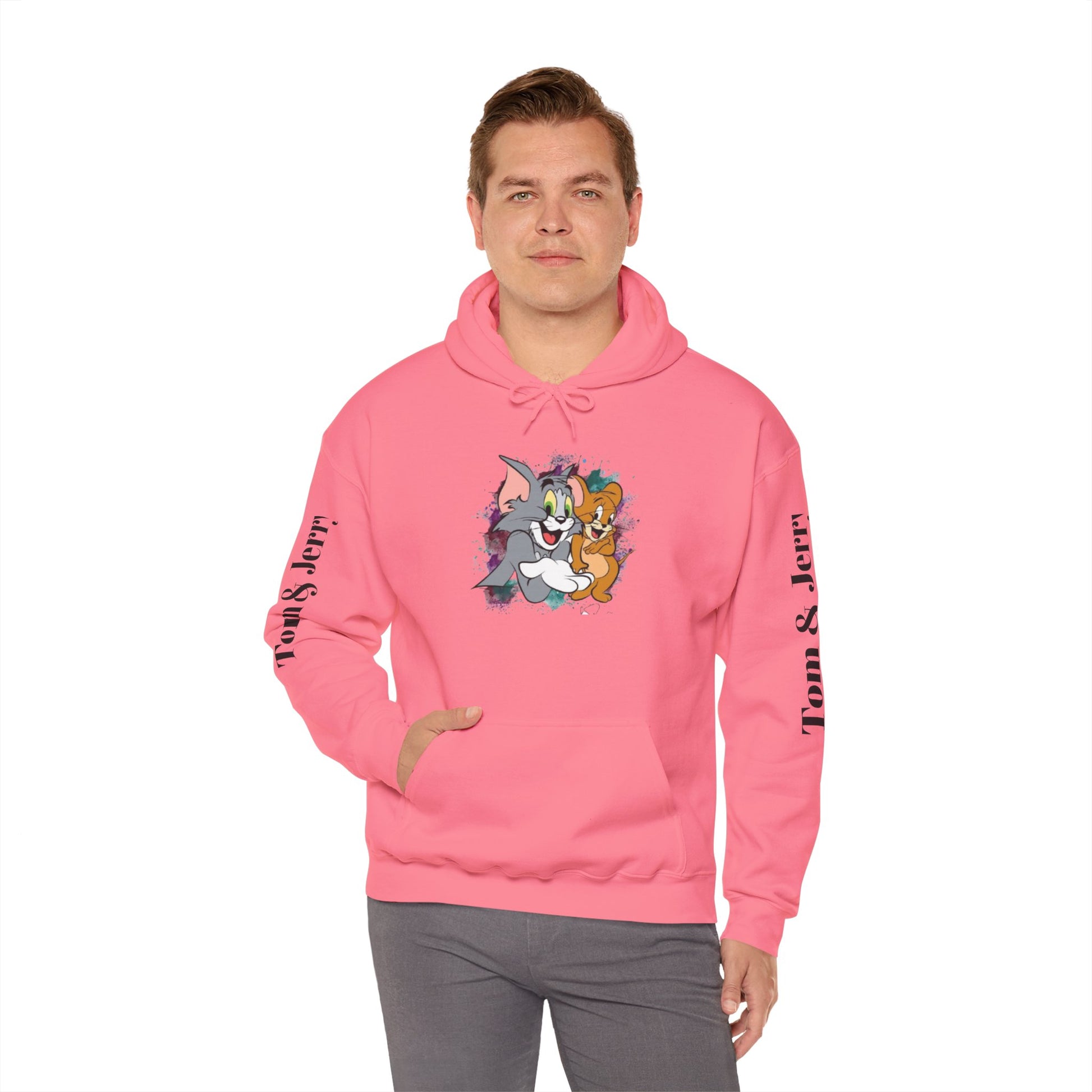 Tom and Jerry Unisex Hoodie - Vintage Cartoon Sweatshirt for Fans, Cozy Gift for Birthdays, Perfect for All Seasons, Casual Wear
