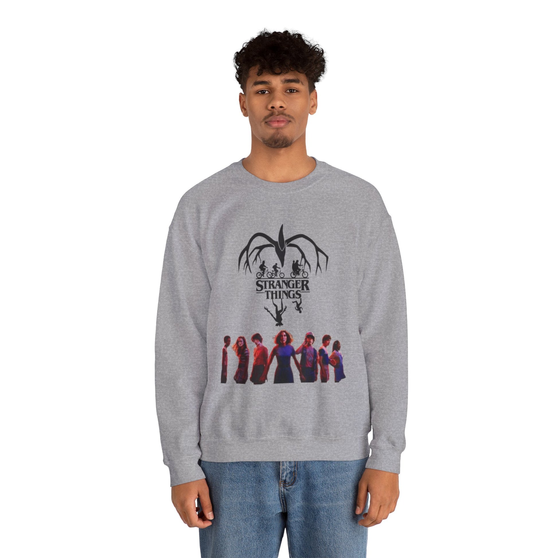Stranger Things Unisex Crewneck Sweatshirt, Cozy Sweatshirt, Gift for Fans, Movie Night, Halloween Apparel, Casual Wear