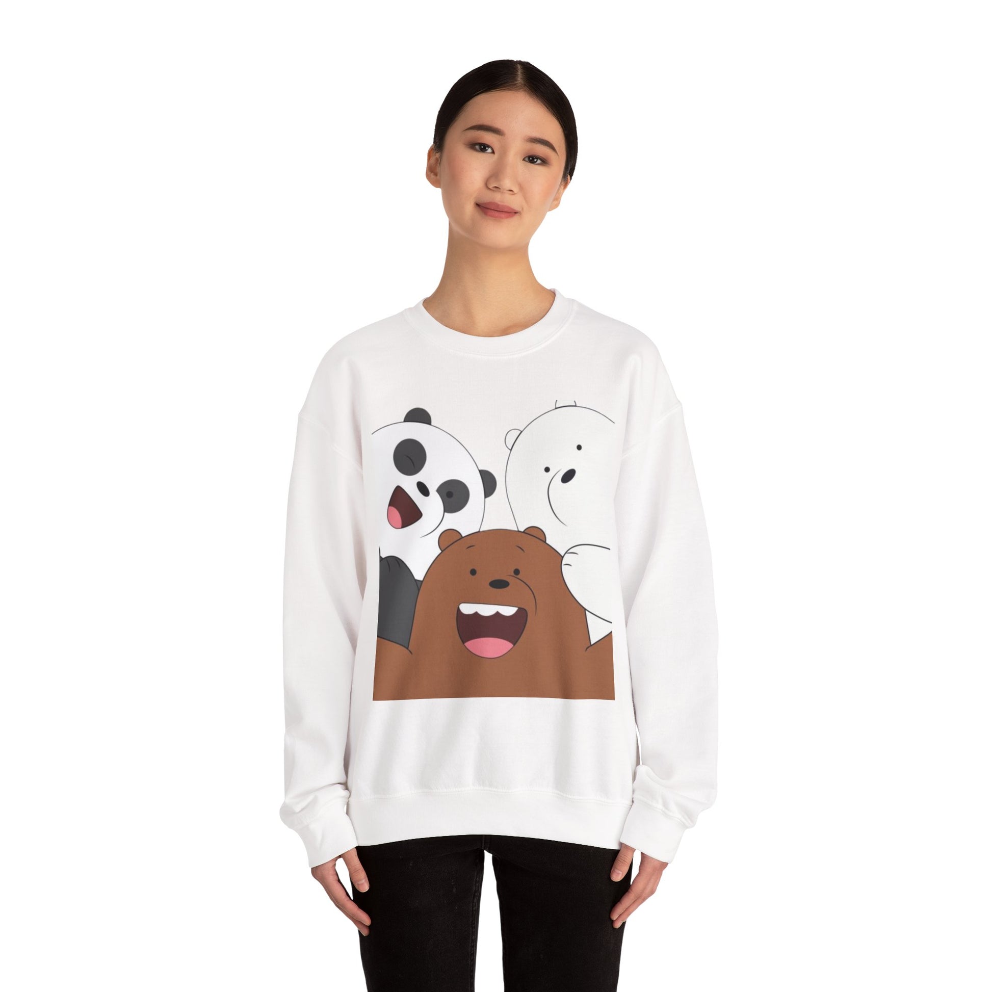 Cute Animal Friends Crewneck Sweatshirt, Cozy Sweatshirt, Gift for Animal Lovers, Funny Crewneck, Cute Cartoon Sweatshirt, Winter Fashion