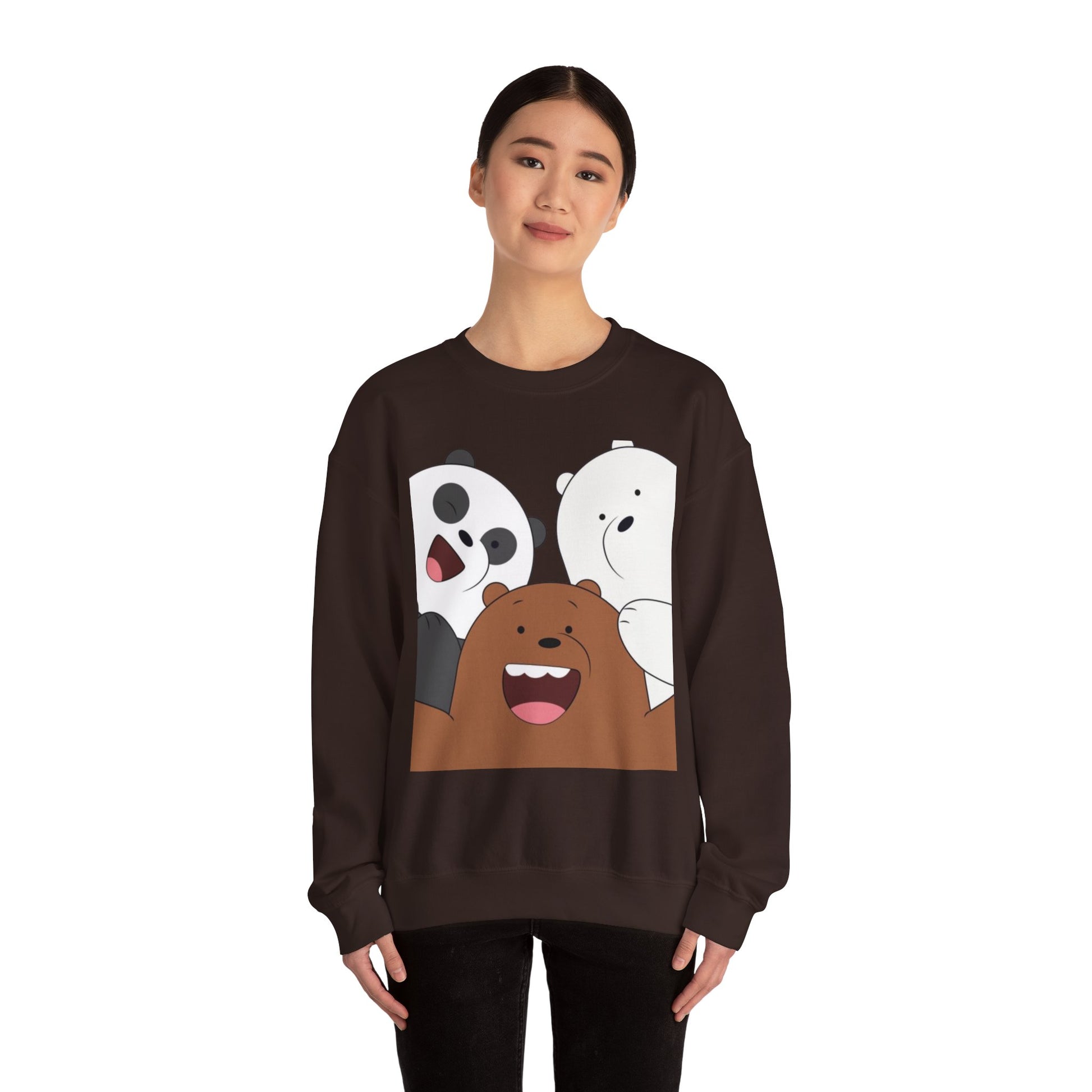 Cute Animal Friends Crewneck Sweatshirt, Cozy Sweatshirt, Gift for Animal Lovers, Funny Crewneck, Cute Cartoon Sweatshirt, Winter Fashion