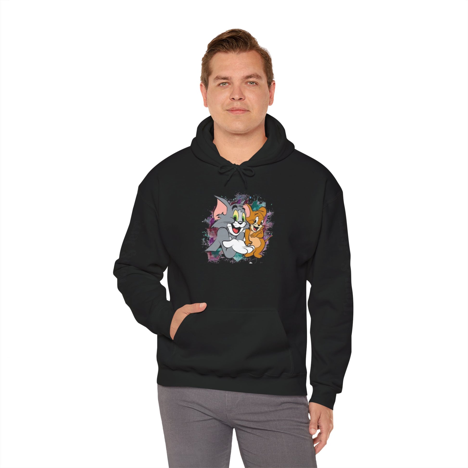 Tom and Jerry Unisex Hoodie - Vintage Cartoon Sweatshirt for Fans, Cozy Gift for Birthdays, Perfect for All Seasons, Casual Wear