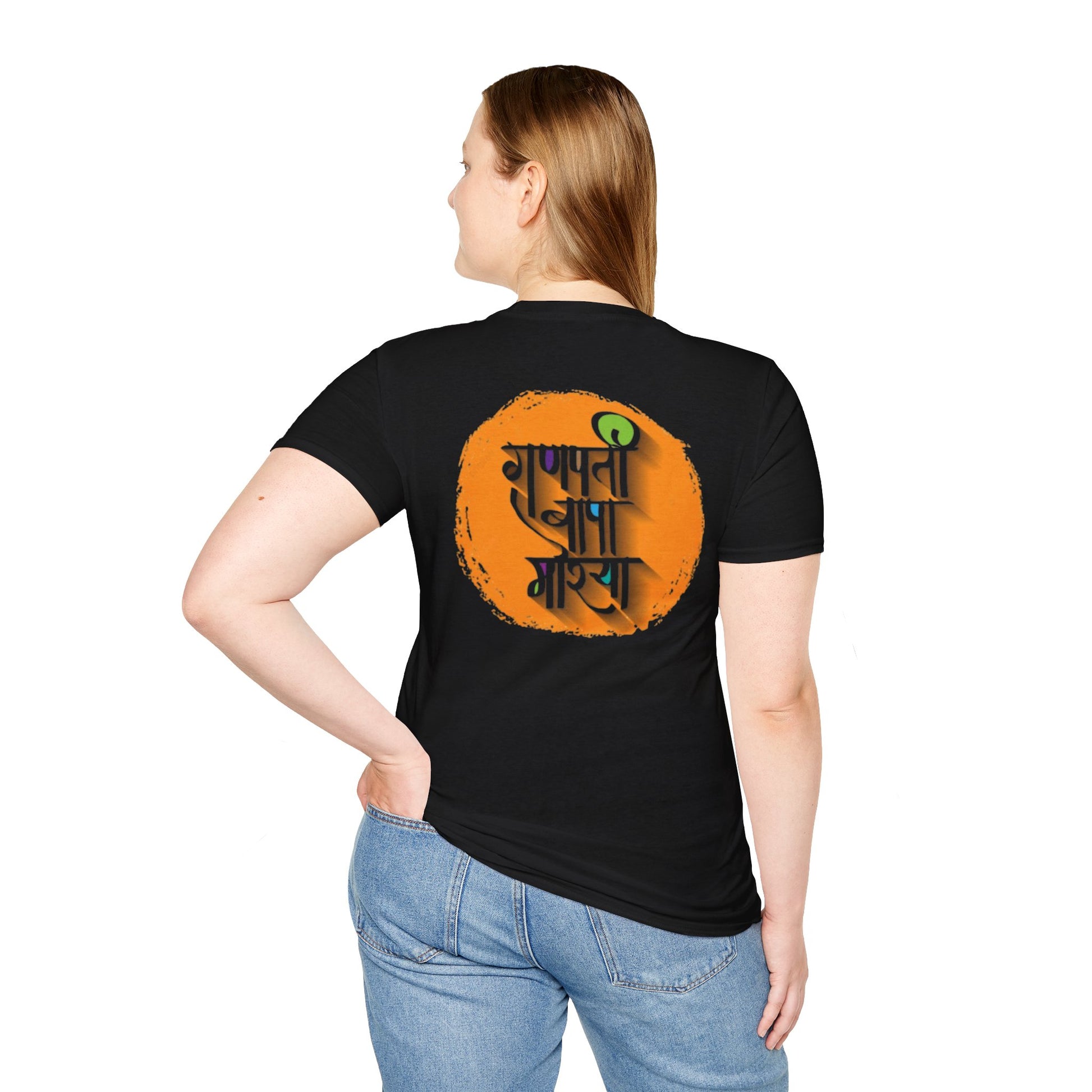 Ganesh T-shirt - Unisex Softstyle T-Shirt, Bohemian Shirt, Festival Wear, Unique Gift, Spiritual Fashion