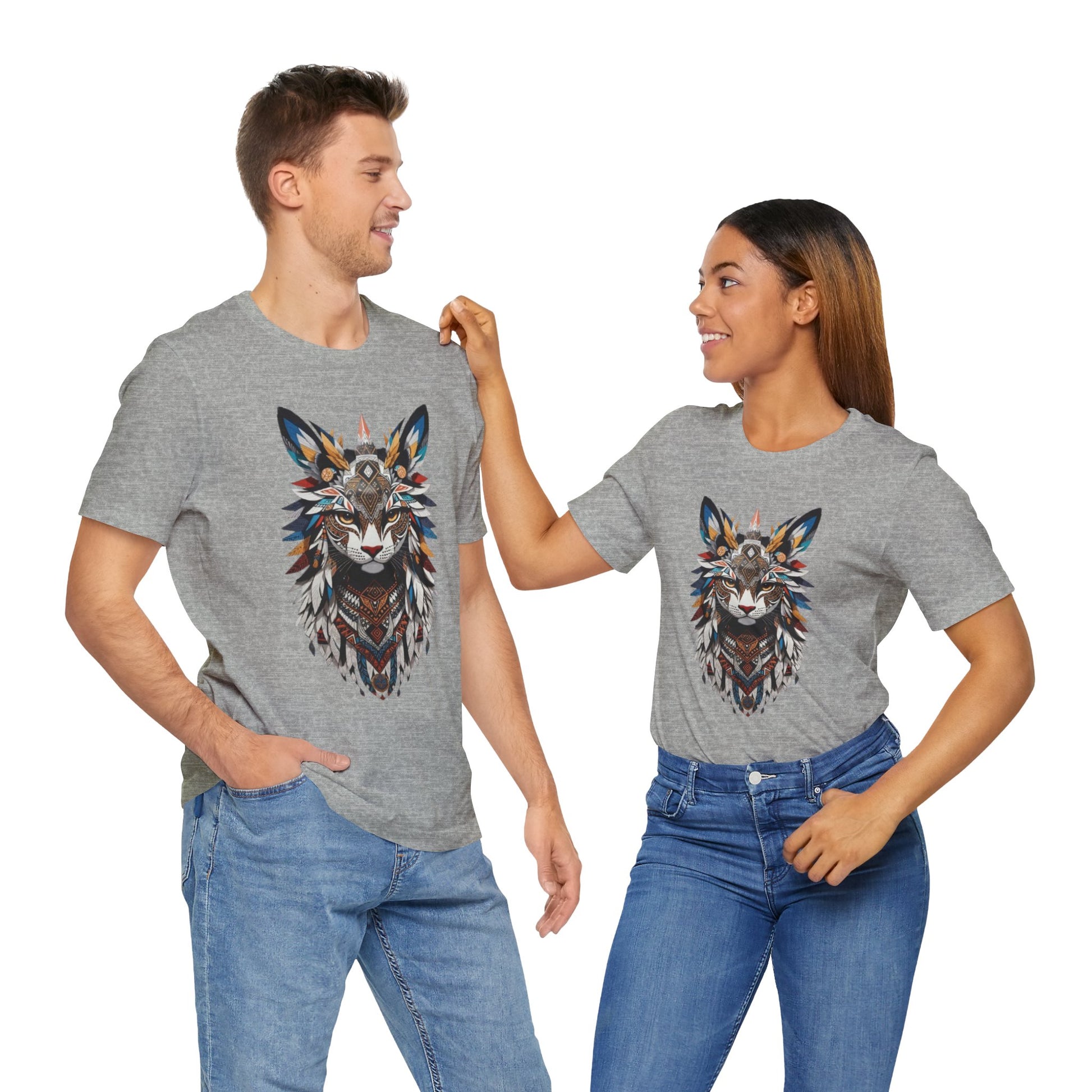 Boho Fox Graphic Tee, Unisex Tee for Nature Lovers, Animal Art Shirt, Eco-Friendly Apparel, Gift for Wildlife Enthusiasts